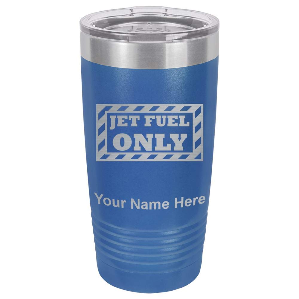 LaserGram 20oz Vacuum Insulated Stainless Steel Tumbler Mug - Personalized Engraved Travel Coffee Cup with Leak-Proof Lid (Dark Blue) | Keeps Drinks Hot/Cold for Hours - Perfect for Office, Gym, Camping & Road Trips