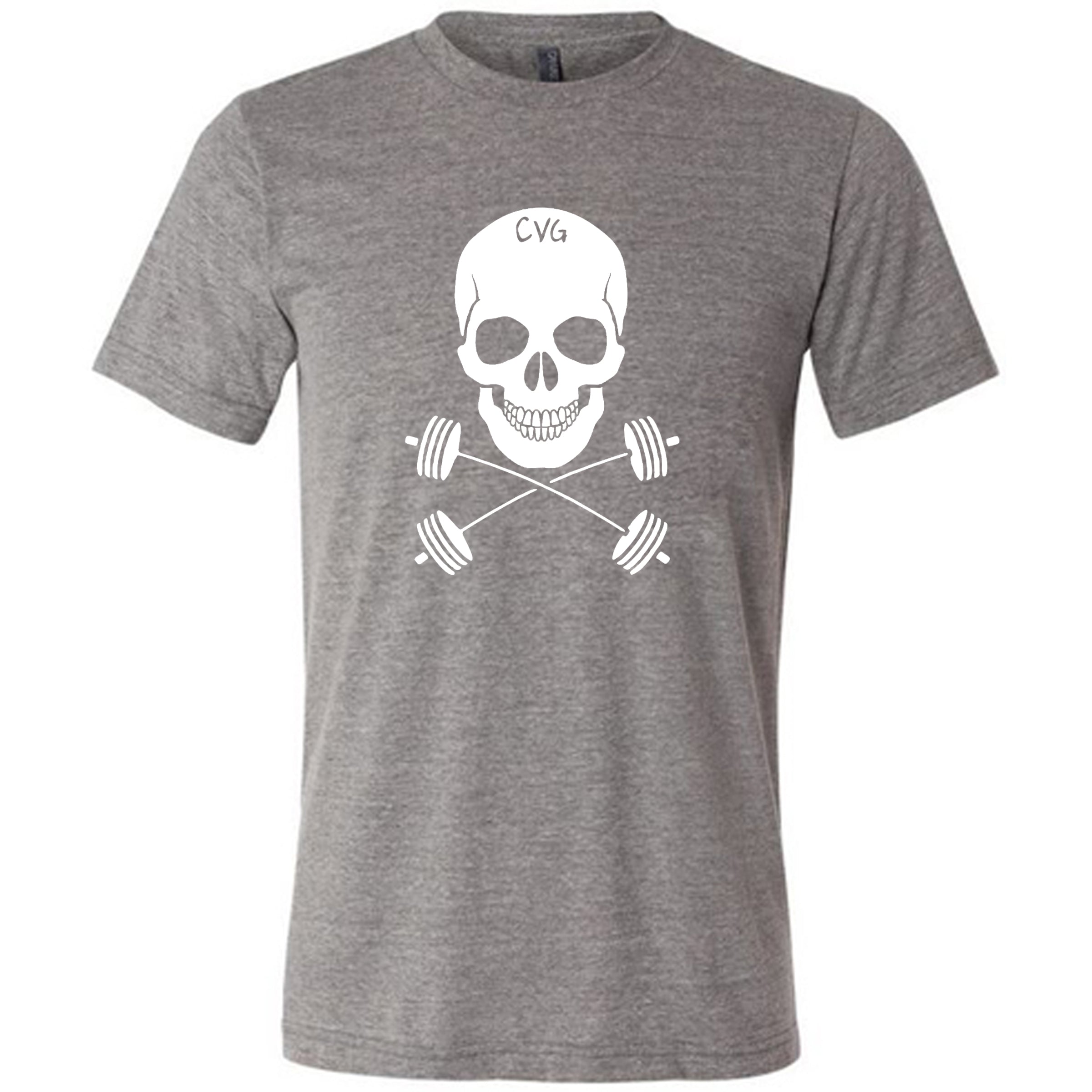 Skull & Barbell Crossbones Graphic T-Shirt - Unisex Cotton Tee for Gym, Workout & Casual Wear