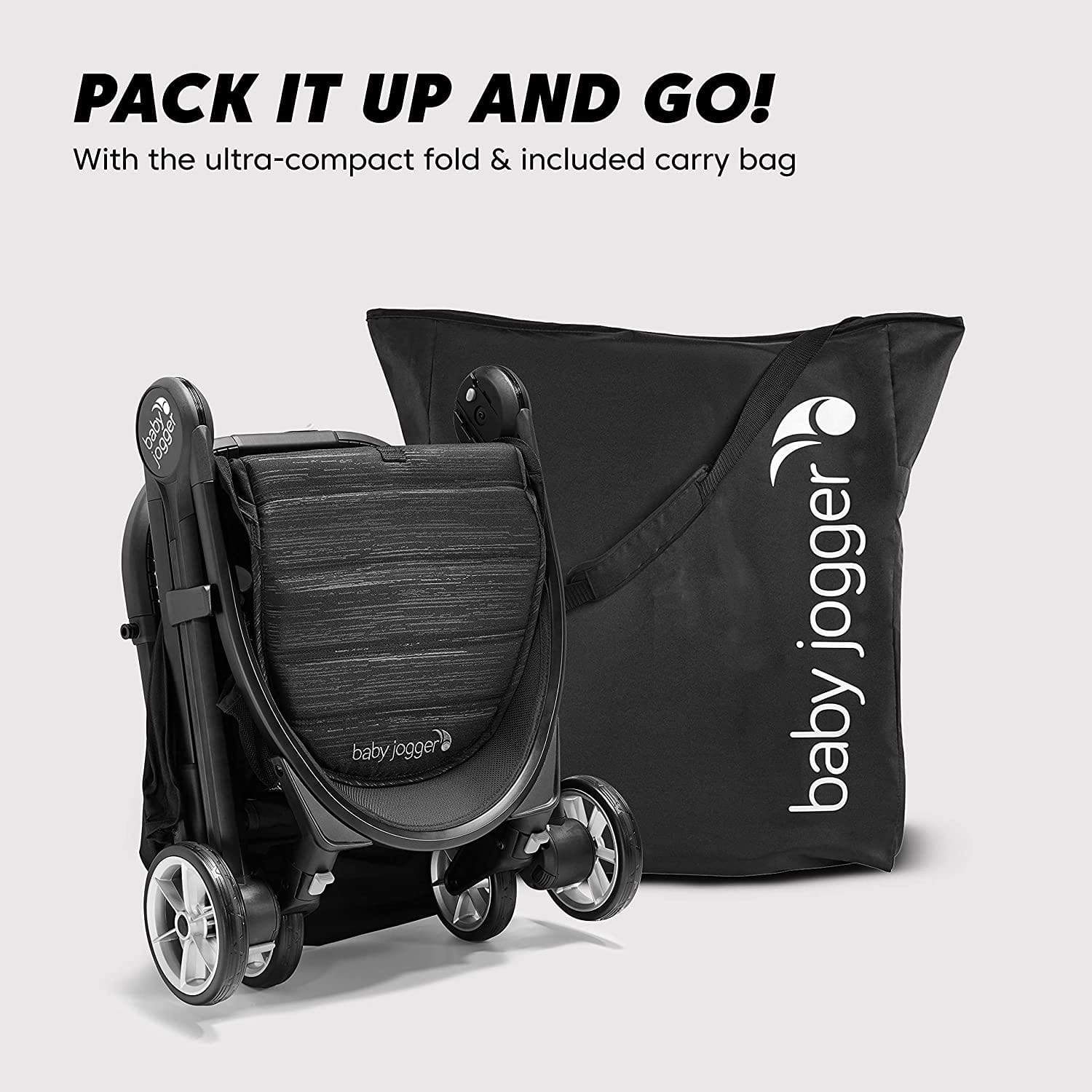 Baby Jogger Tour2 Travel System - Lightweight Stroller & Car Seat Combo in Pitch Black | Perfect for Newborns, Infants & Toddlers | Ideal for City Walks, Shopping & Travel