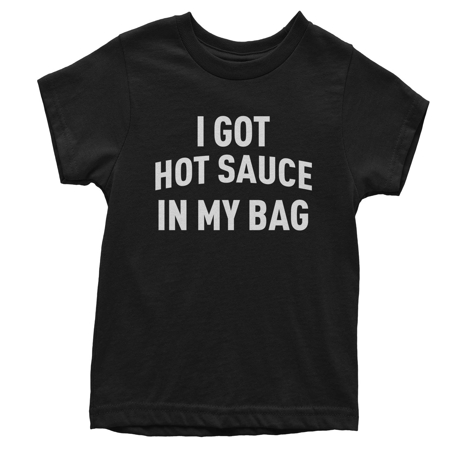 Expression Tees I Got Hot Sauce in My Bag Swag Youth T-Shirt | Trendy Graphic Tee for Boys & Girls | Perfect for Concerts, School & Streetwear Fashion