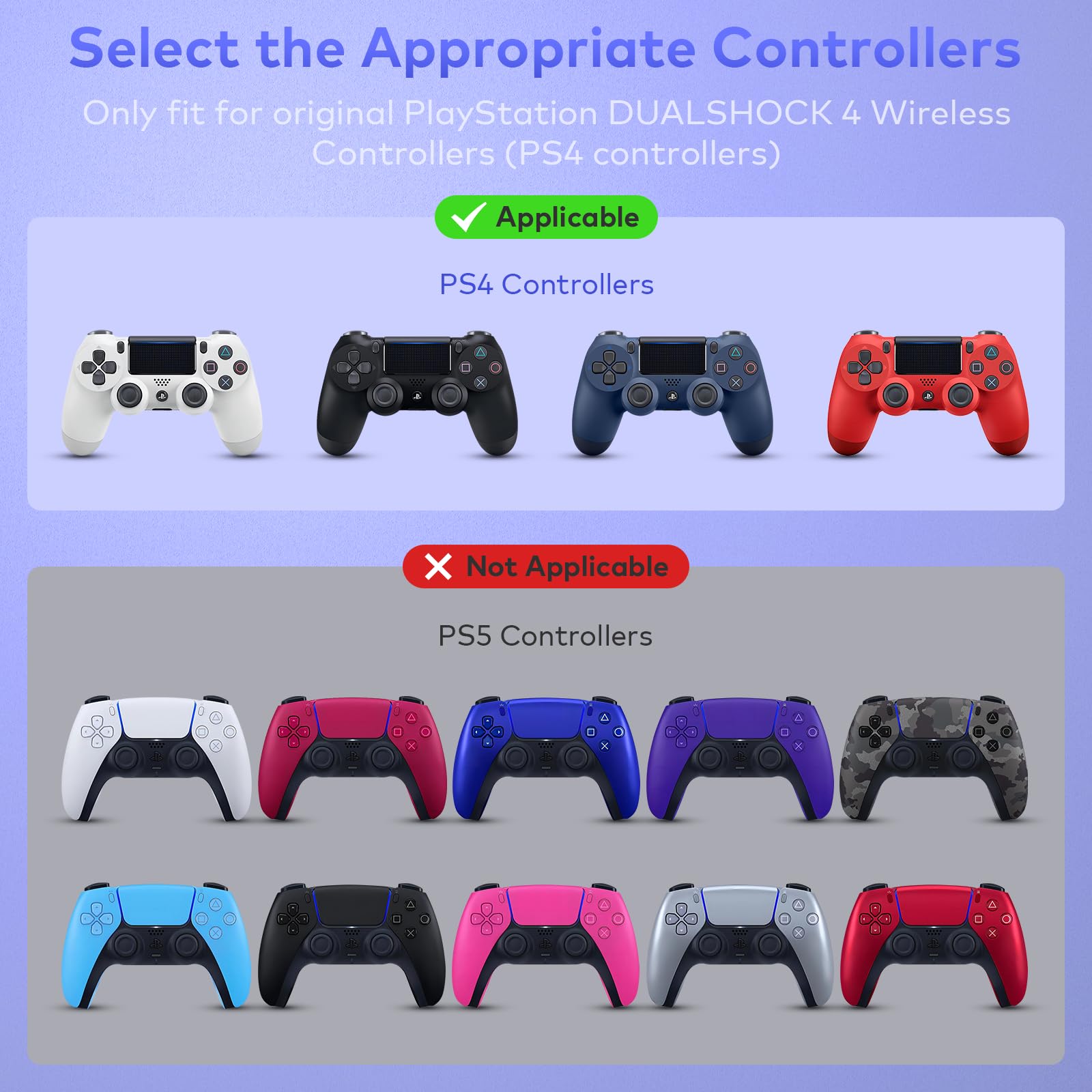 Tiiletzote PS4 Controller Case - Protective Cover for PlayStation 4 DualShock 4 Wireless Controller | Travel Storage Bag & Dust Cover for PS4 Game Accessories | Perfect for Gaming at Home, Travel, and Storage