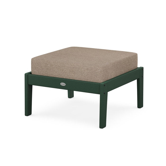 POLYWOOD Deep Seating Ottoman - Outdoor Patio Furniture Cushioned Footrest, Weather-Resistant & Durable - Perfect for Poolside, Garden, or Deck Relaxation