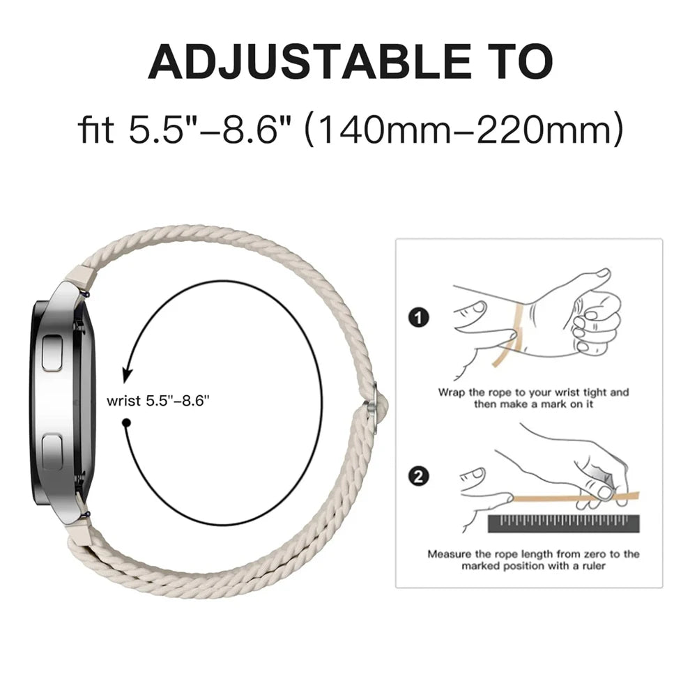 Braided Nylon Loop Strap for Samsung Galaxy Watch Ultra - Durable & Comfortable Replacement Band for Outdoor Sports & Daily Wear
