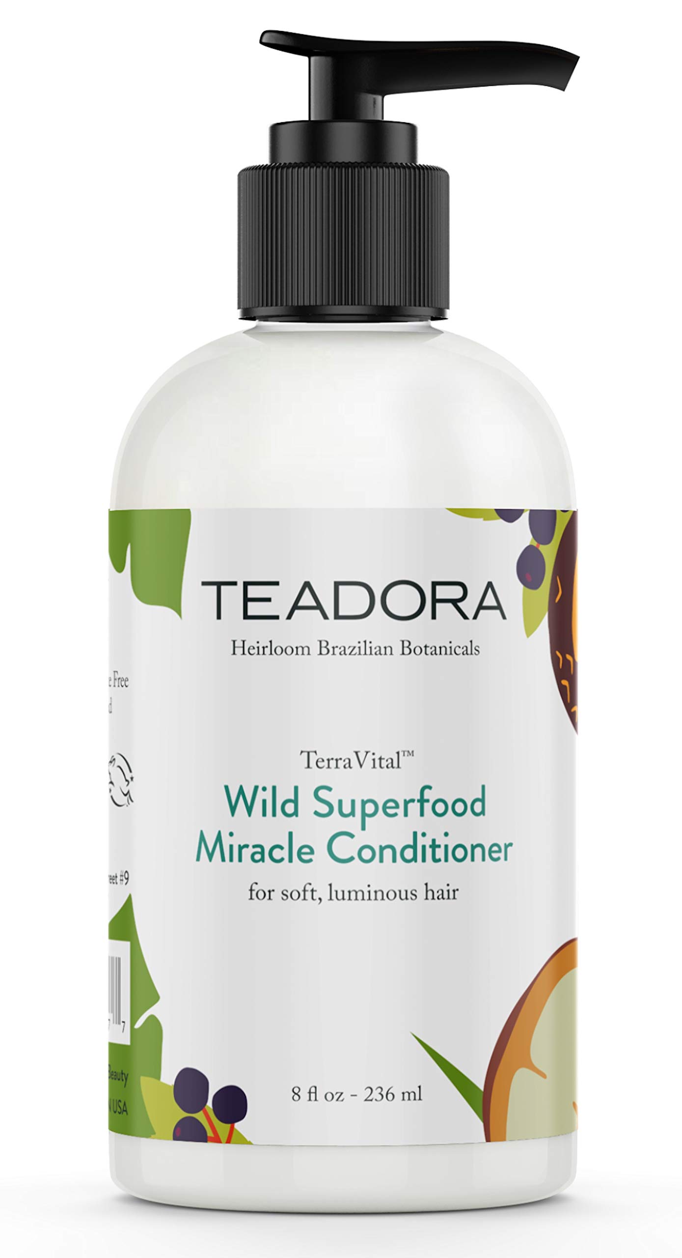 TEADORA Sulfate-Free Natural Brazilian Conditioner for Curly, Dry & Frizzy Hair - Deep Hydration & Repair for All Hair Types - Perfect for Daily Use & Salon-Quality Results at Home