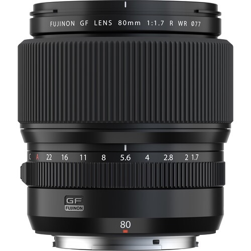 FUJIFILM FUJINON GF 80mm F1.7 R WR GFX Lens - Premium Medium Format Portrait Lens for Fujifilm GFX Cameras - Perfect for Professional Photography, Weddings & Studio Portraits