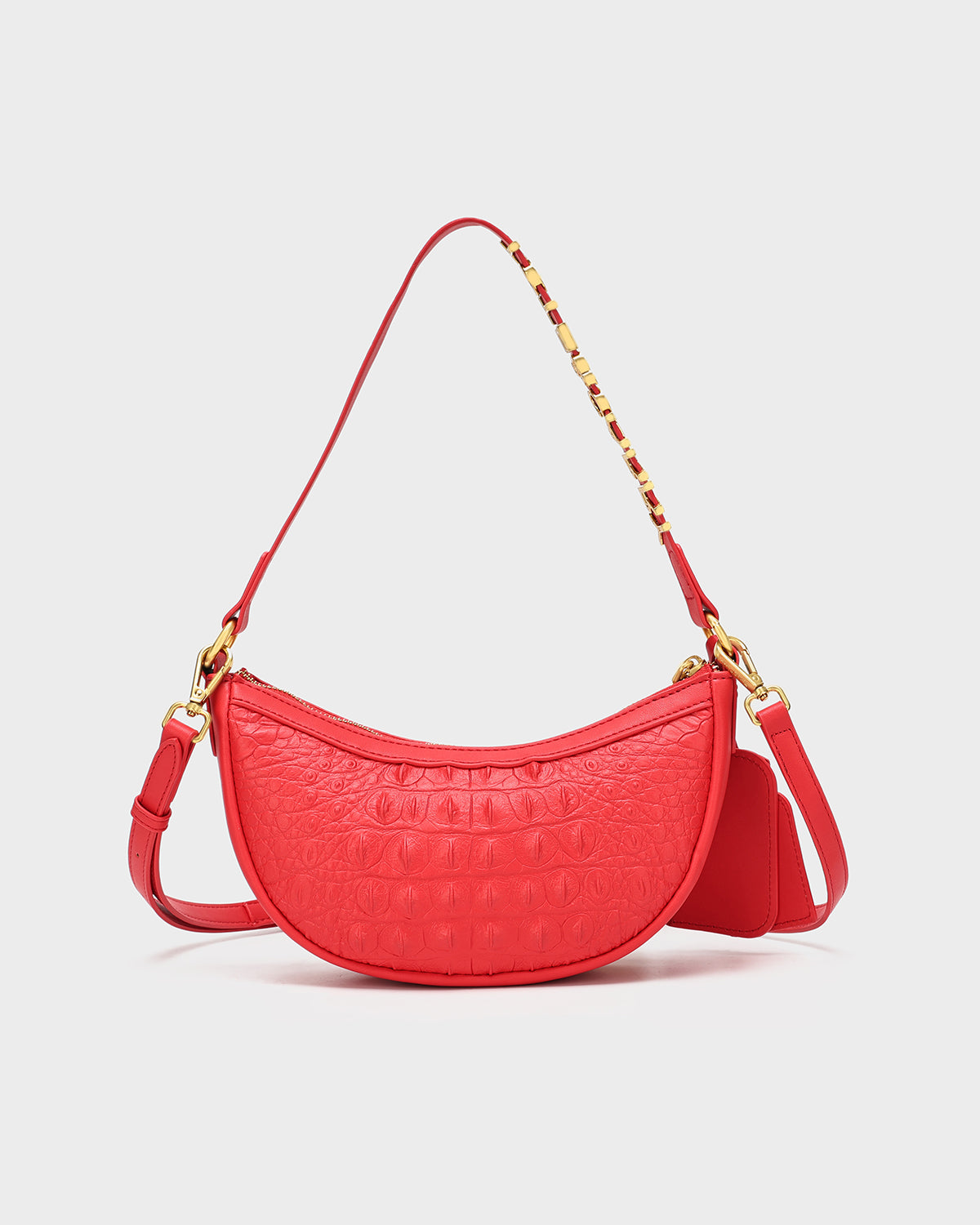 Stylish Red Shoulder Purse for Women - Trendy Crossbody Bag with Adjustable Strap - Perfect for Daily Use, Travel & Shopping