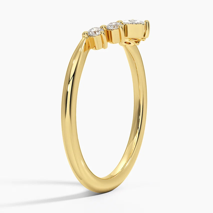 Hadley Contoured Wedding Band Ring - 14K Gold/Platinum Wedding Ring for Women & Men - Elegant Matching Couple Rings for Engagement, Anniversary & Special Occasions