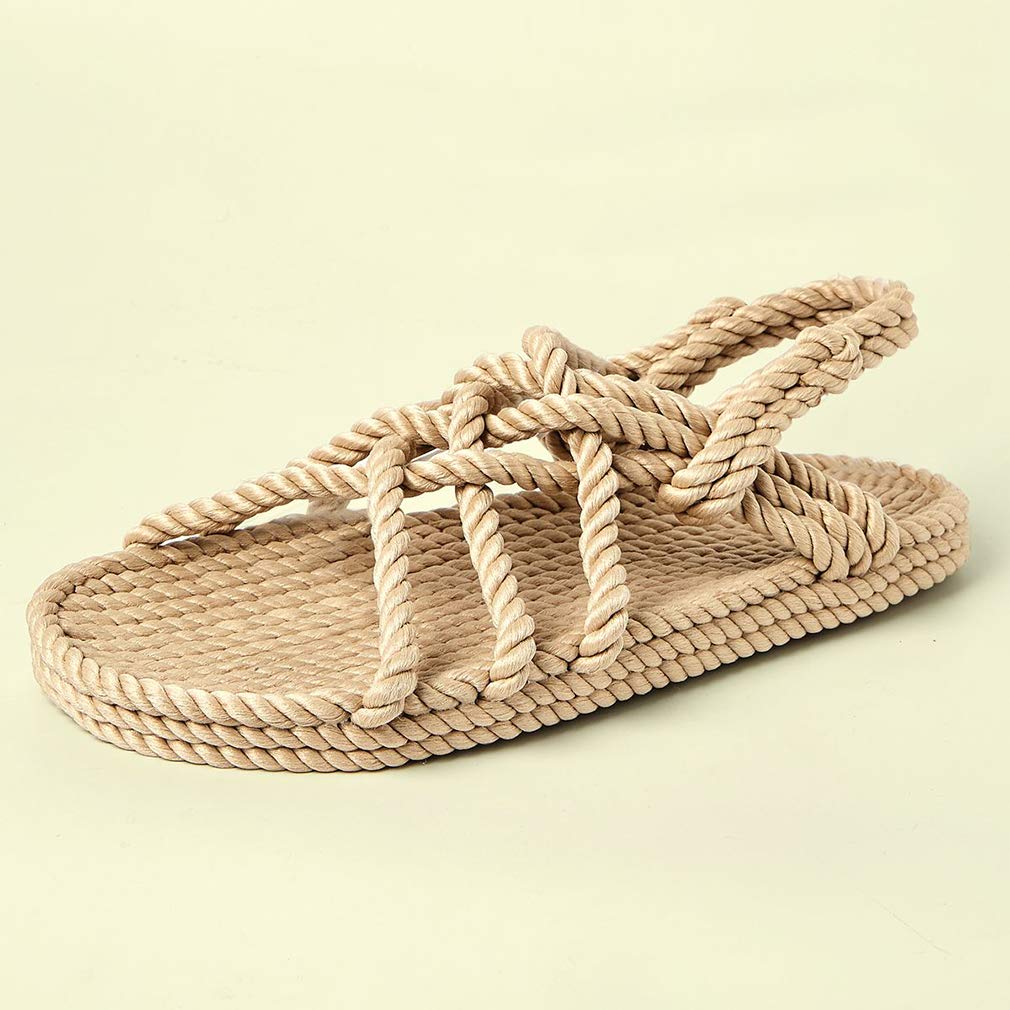 Huntarry Women's Lace Up Espadrilles Thong Sandals - Comfortable Casual Walking Shoes with Soft Sole | Perfect for Beach, Vacation & Summer Outfits