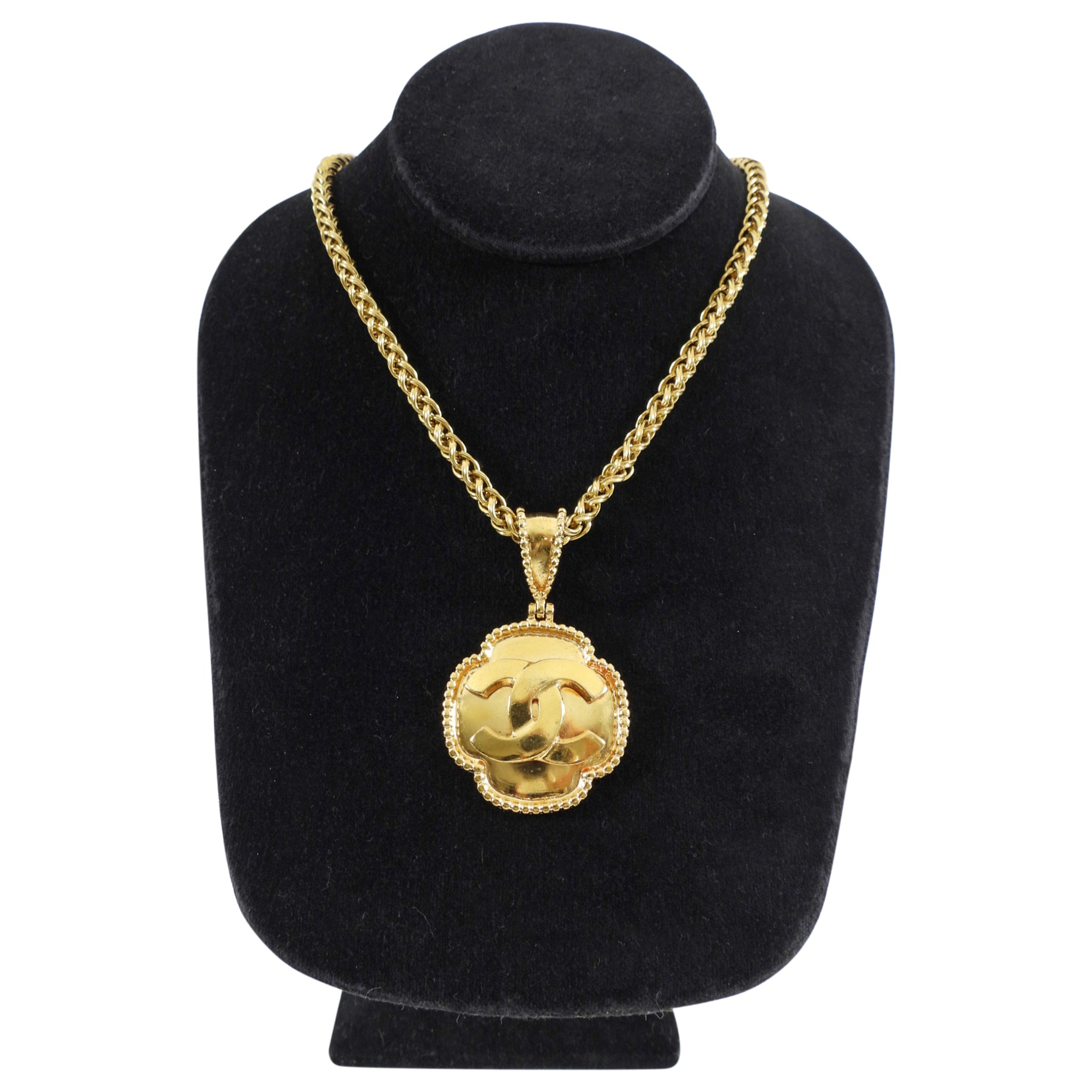 Vintage Chanel 96A Gold CC Pendant Necklace - Authentic Luxury Jewelry for Women, Perfect for Parties, Weddings & Special Occasions