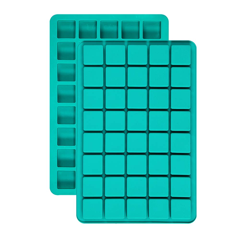Premium Silicone Candy Molds 2-Pack - 40-Cavity Square Chocolate Molds for Truffles, Gummies, Caramels & Pralines - BPA-Free Baking Molds for DIY Candy Making, Party Treats & Holiday Desserts