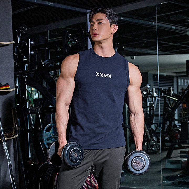 Muscle Fit Dual Sleeveless Workout Tank Top for Men - Gym, Running & Training Shirt