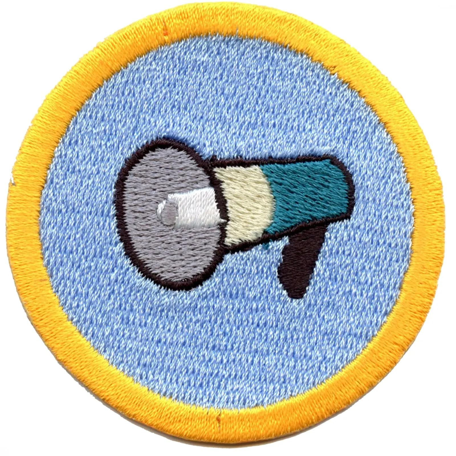 Wilderness Scout Sash Iron-On Embroidered Megaphone Badge Patch - Perfect for Outdoor Adventures, Camping & Scouting Activities