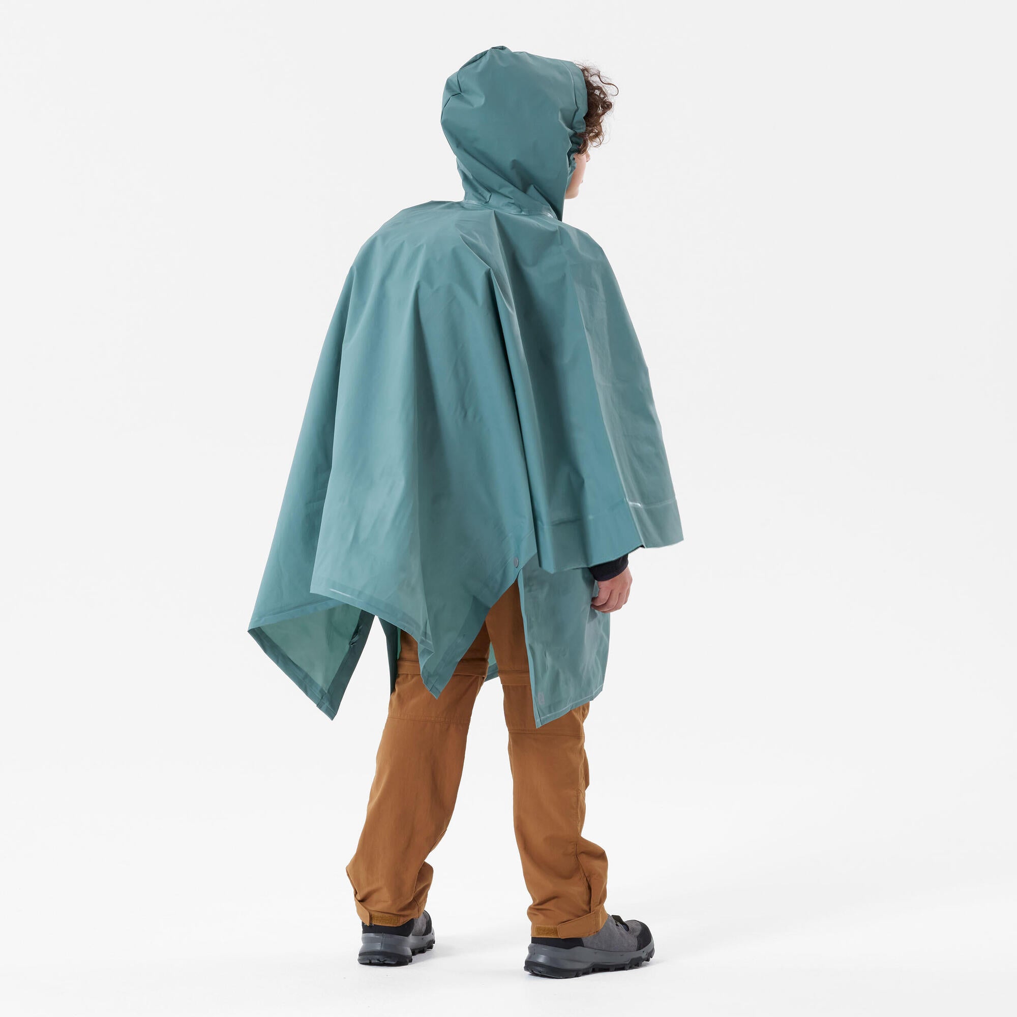 Quechua MH100 Waterproof Hiking Rain Poncho for Kids Ages 7-15 | Lightweight Outdoor Gear for Camping, Hiking & School | Perfect for Rainy Day Adventures
