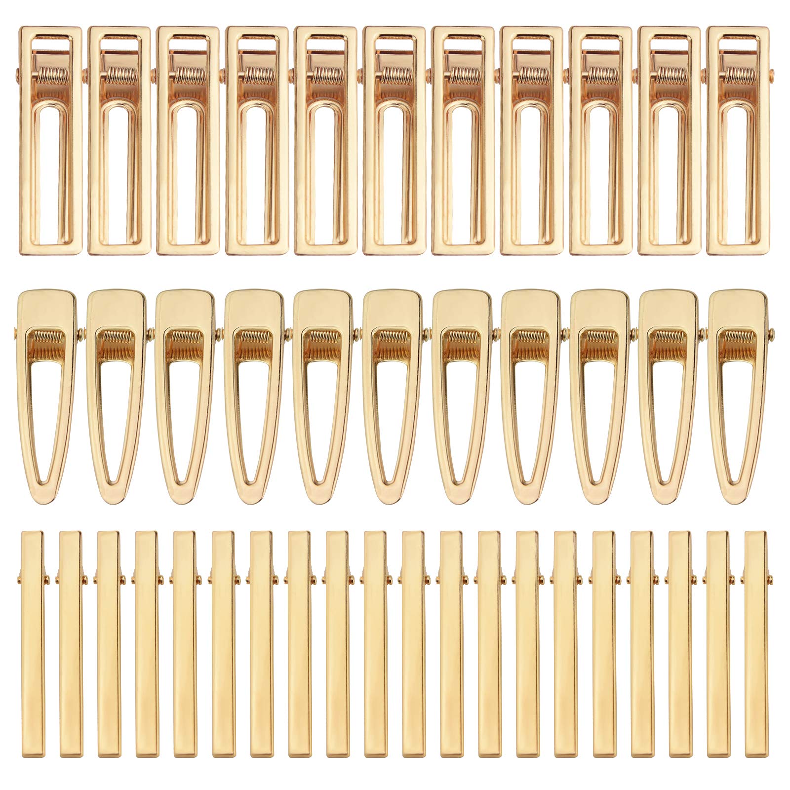 60PCS DIY Silicone Resin Hair Clips - Pearl Hairpins & Bow Clips for Women and Girls (Golden) | Perfect for Parties, Weddings, and Daily Hair Styling