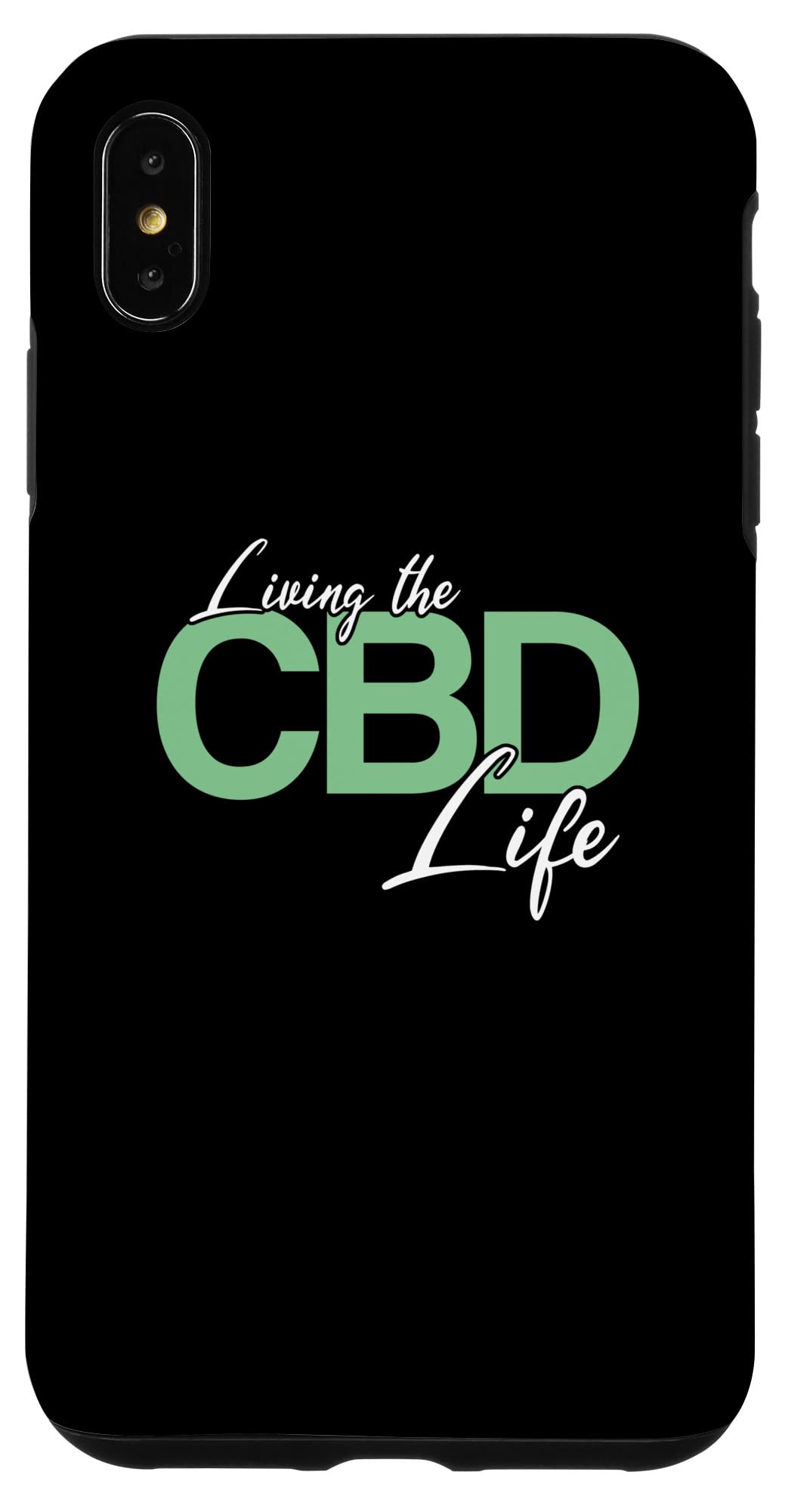 Premium iPhone XS Max CBD-Themed Protective Case | Shockproof & Slim Design | Perfect for CBD Enthusiasts & Wellness Lifestyle | Great for Yoga Studios, Dispensaries & Holistic Living Spaces