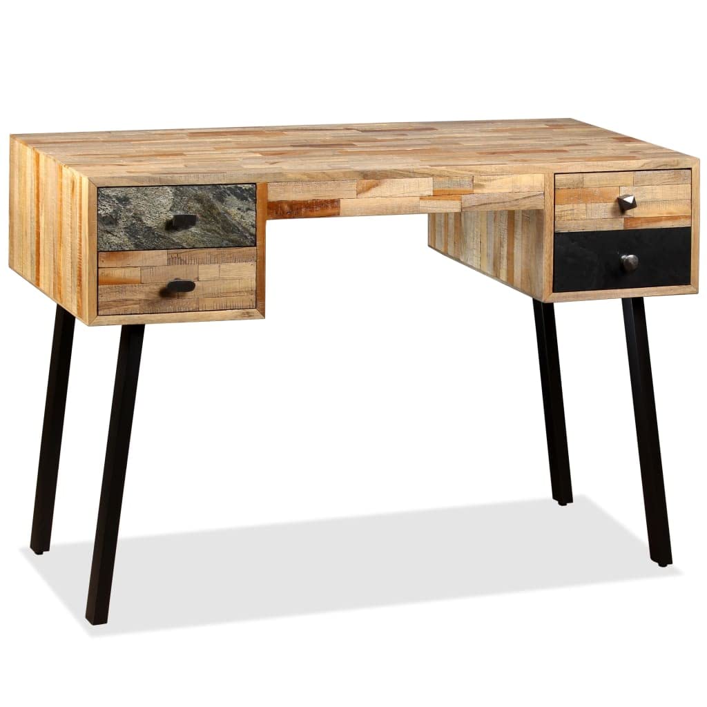 Solid Reclaimed Teak Writing Desk 43.3