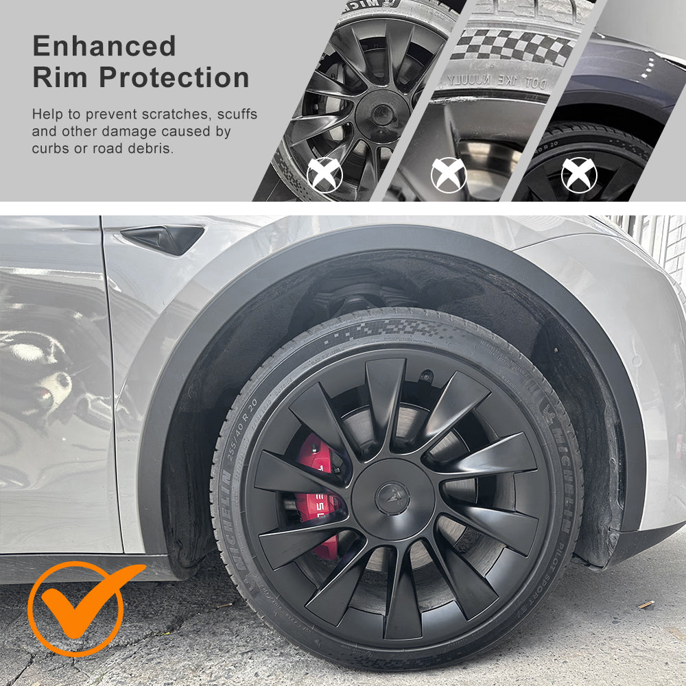 Tesla Model Y 20 Inch RimCase Wheel Protector Kit - Premium Alloy Wheel Protectors for Tesla Model Y (2020-2023) - Prevent Curb Rash & Scratches - Perfect for Urban Driving, Parking & Road Trips