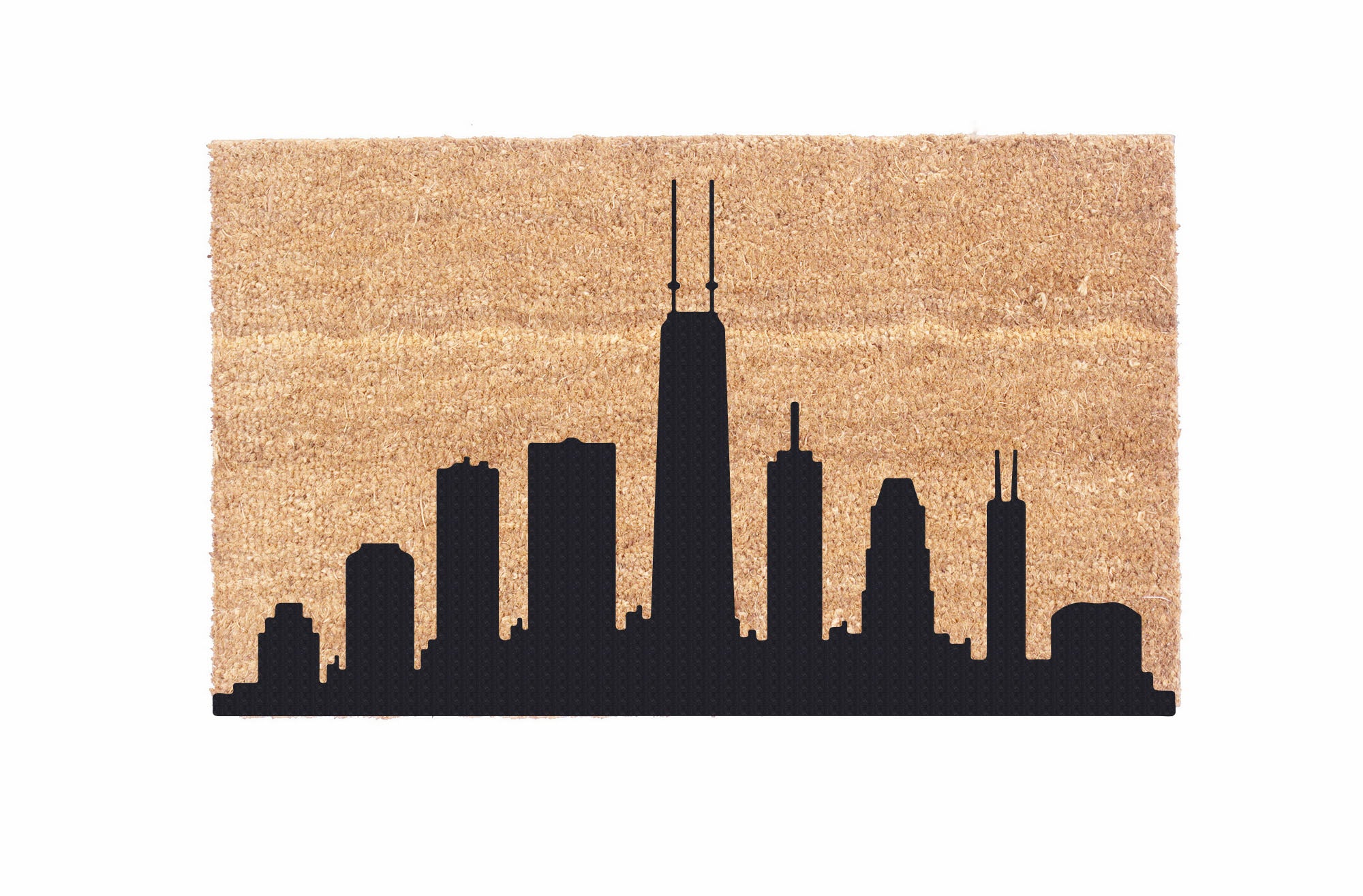 Stylish City Skyline Coco Doormat - Non-Slip Entryway Rug for Home & Office Decor - Perfect for Front Door, Patio, and Indoor Use