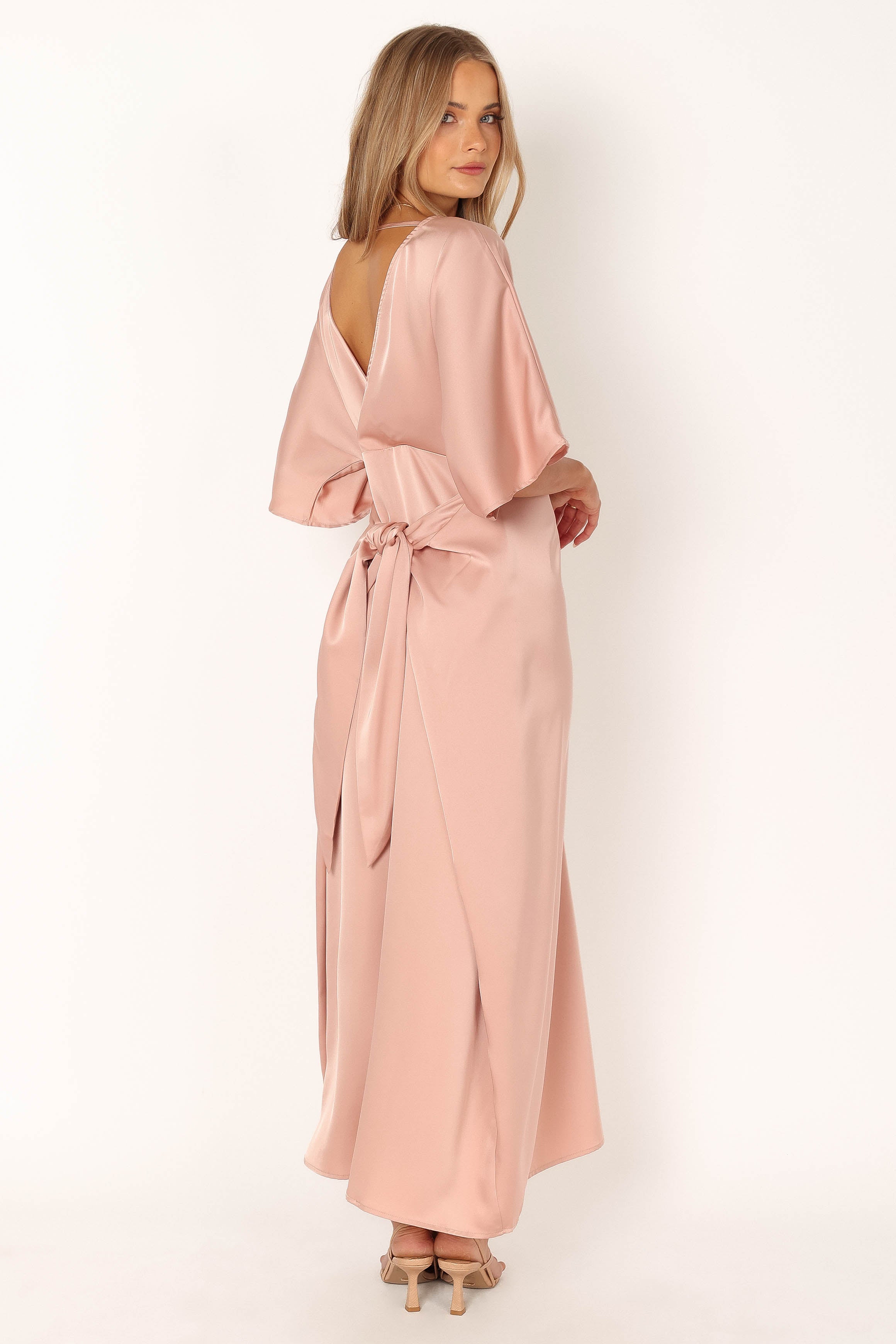 Eliza Maxi Dress for Women - Flowy Pink Long Dress for Summer, Beach, and Casual Wear | Elegant Boho Style