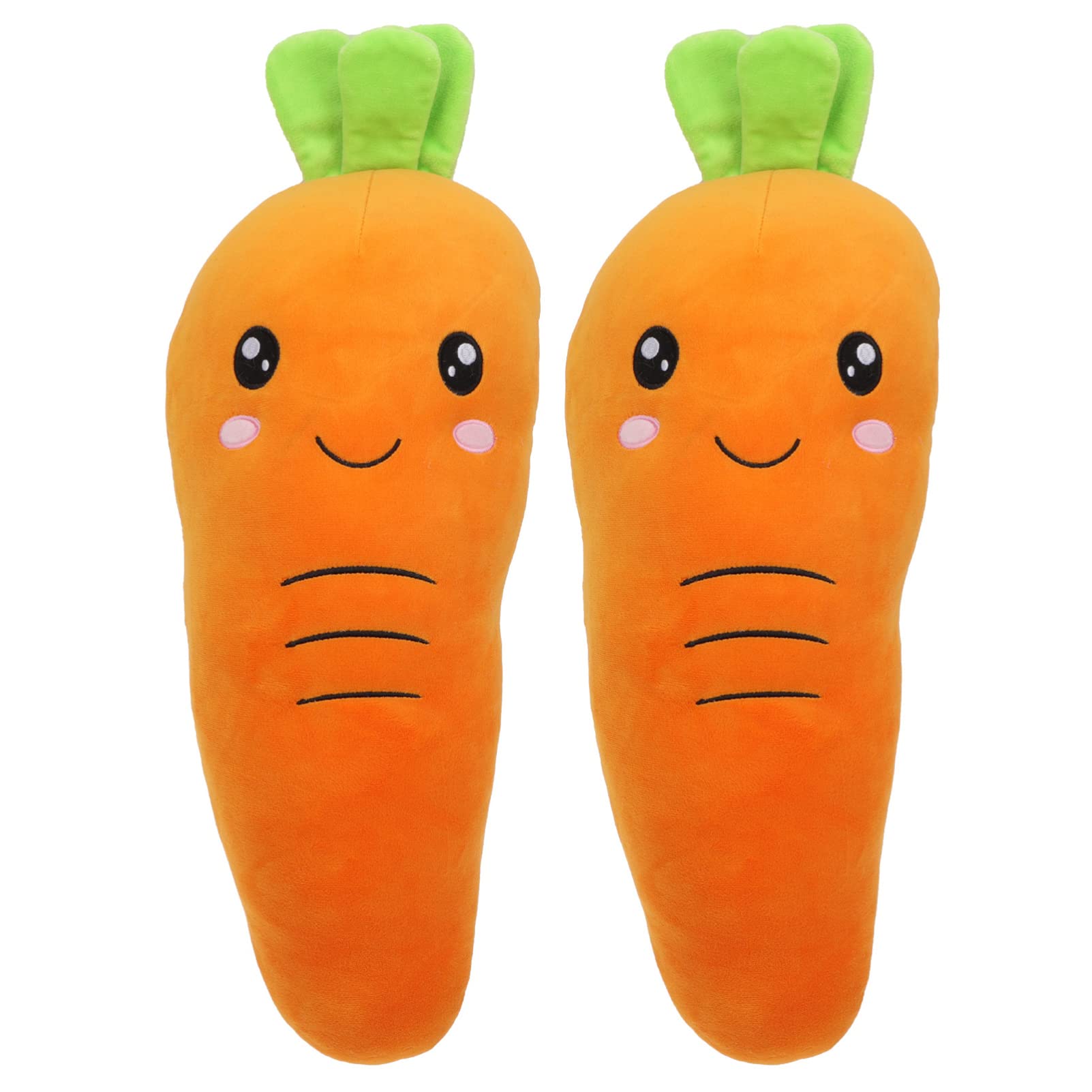 ABOOFAN 2Pcs Soft Carrot Plush Pillow - Hugging Stuffed Toy for Kids, Easter Gift, Home & Office Decor (Perfect for Sofa, Chair, Nursery & Playroom)