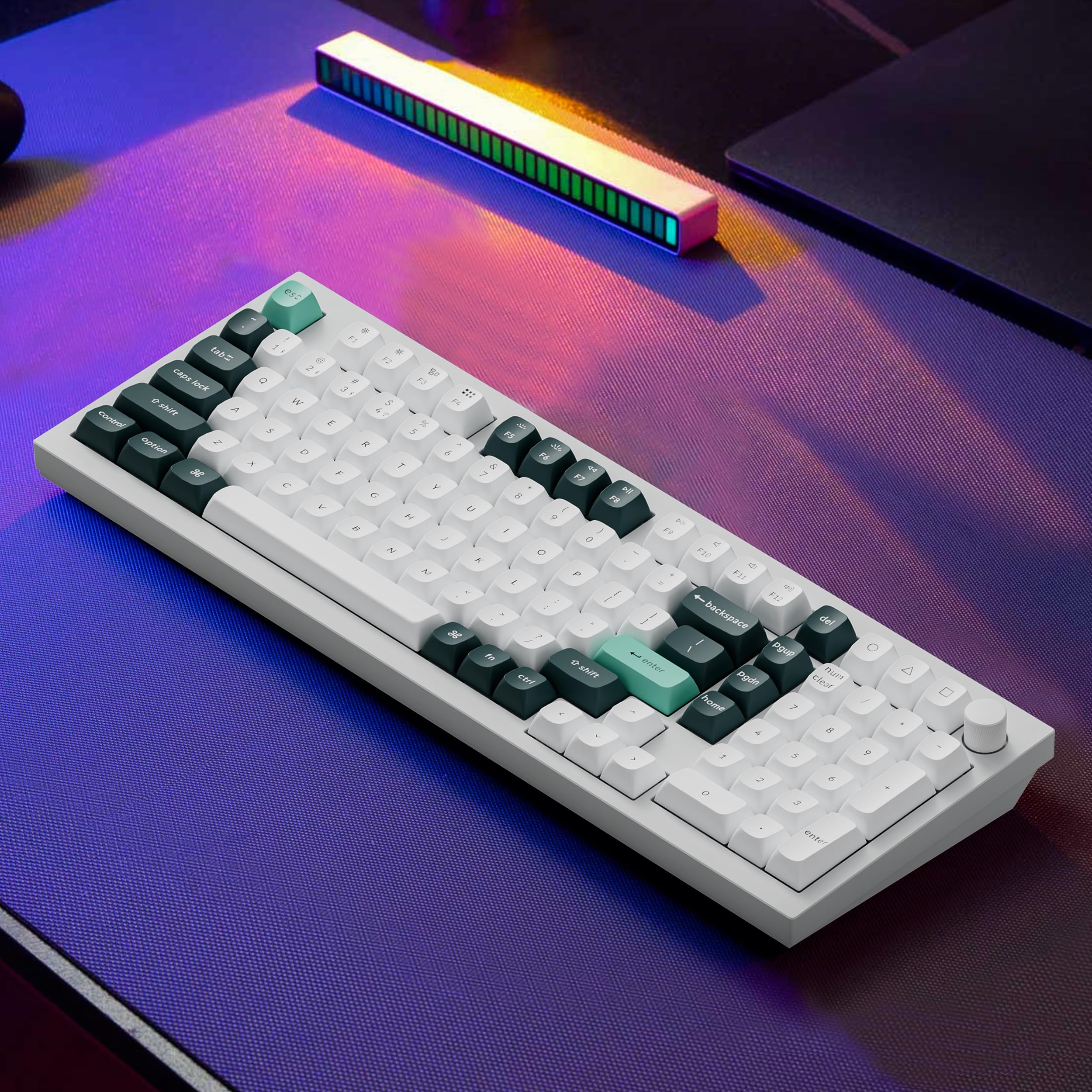 Keychron Q5 HE Wireless Gaming Keyboard with Hall Effect Gateron Double-Rail Magnetic Switches - Adjustable Actuation, 2.4GHz/Bluetooth/Wired, QMK RGB Backlit, Aluminum Frame for Mac/Windows/Linux (White) | Perfect for Competitive Gaming, Programming & Office Work