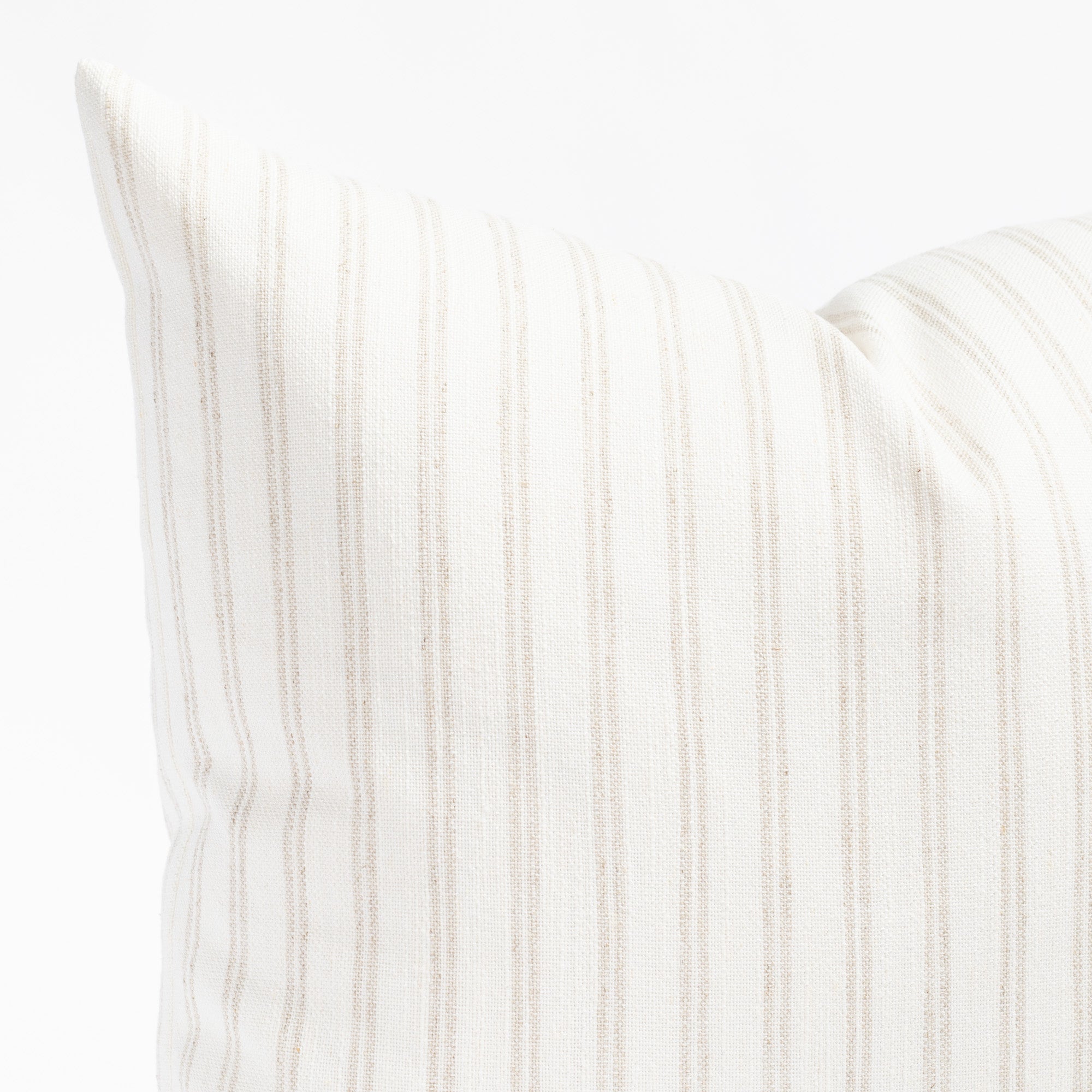 Conway Stripe 22x22 Inch Decorative Throw Pillow Cover in Parchment - Perfect for Sofa, Bed & Home Decor
