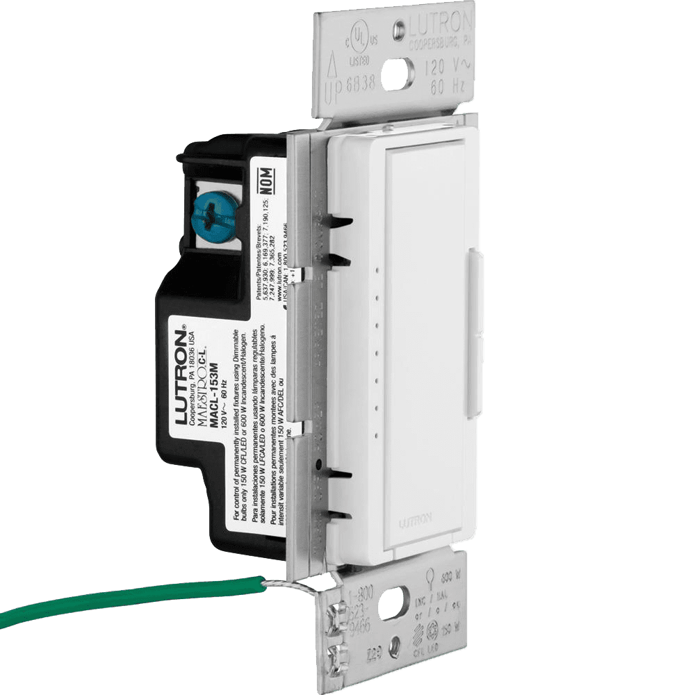 Lutron Maestro C.L Digital Dimmer Multi-Location Switch Kit - White | Smart Lighting Control for Homes & Offices | Perfect for Living Rooms, Bedrooms & Commercial Spaces