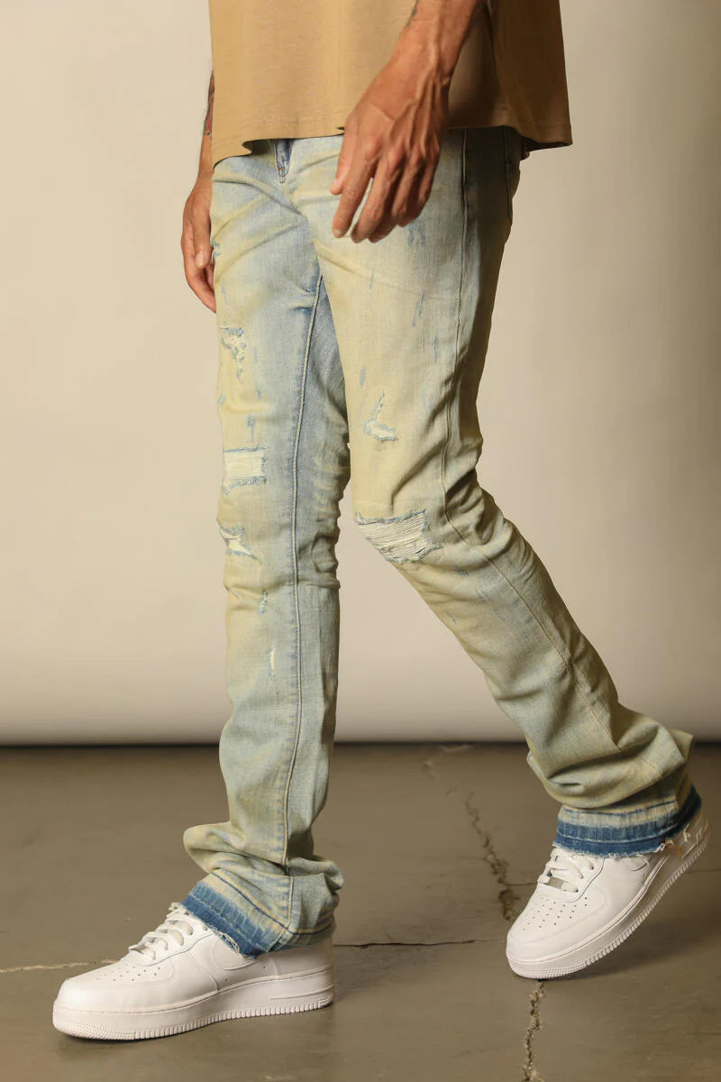 GFTD SAGE 2.0 High Waist Distressed Skinny Jeans for Women - Trendy Ripped Denim Pants for Casual Outfits & Streetwear Fashion
