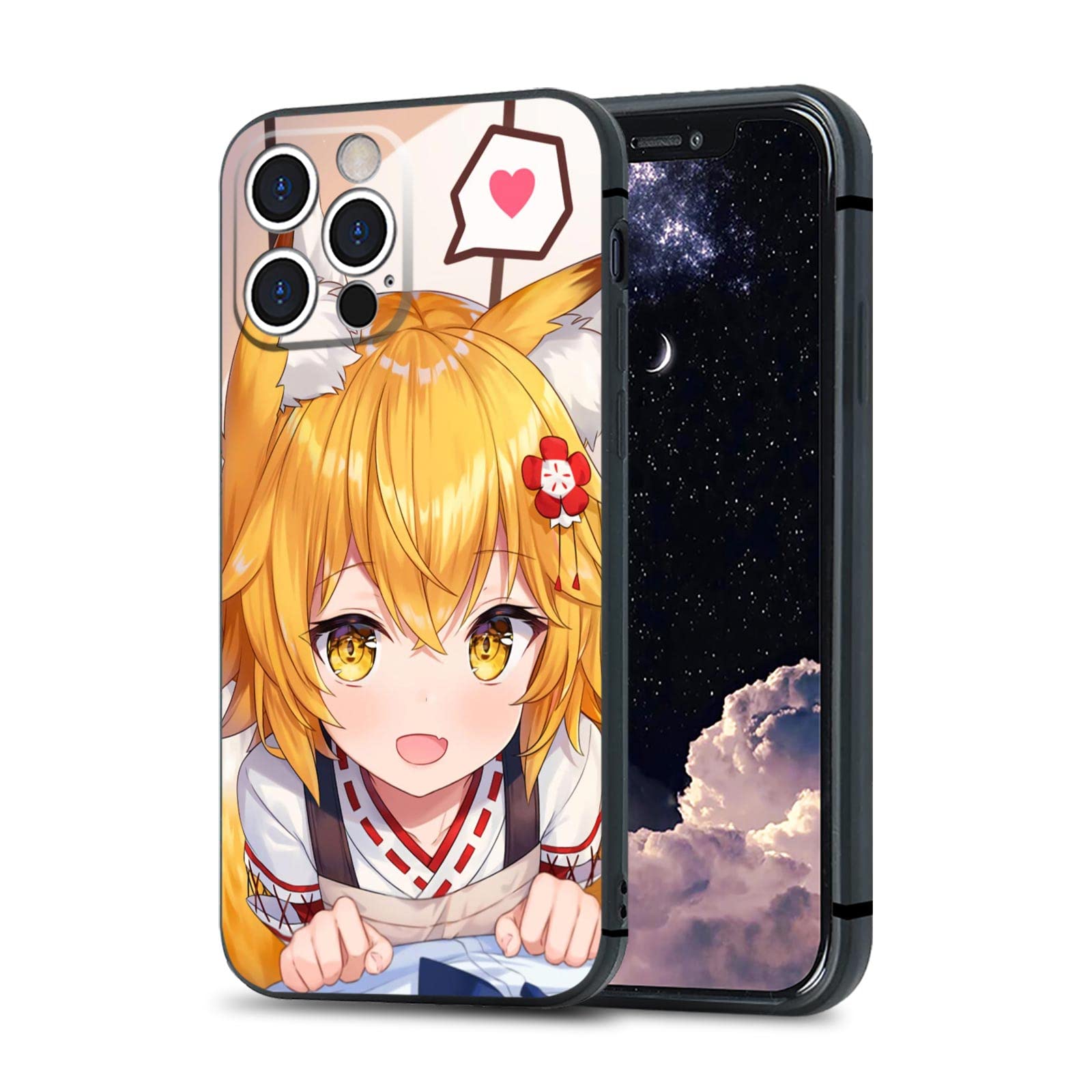 Anime Fox Senko-san Manga Phone Case for iPhone 12 - Matte Silicone Protective Cover | Cute Japanese Character Design for Anime Fans & Kawaii Lovers