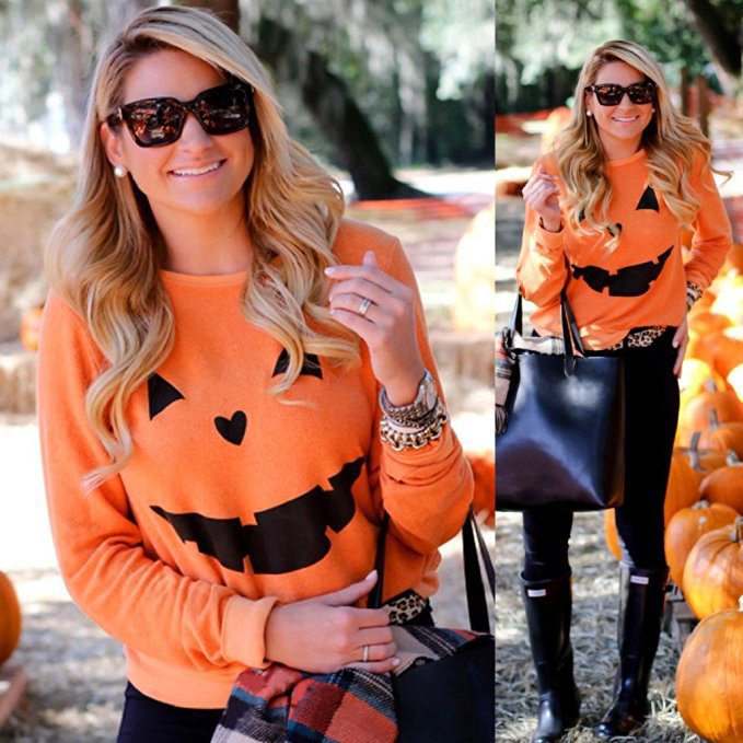 Halloween Pumpkin Sweater for Women & Men - Cozy Knit Pullover for Fall Parties, Costumes & Seasonal Outfits