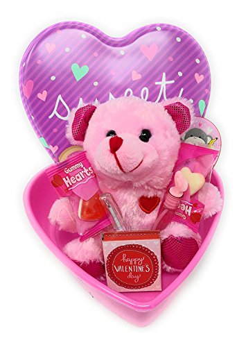 Valentine's Day Candy Gift Basket for Kids - Assorted Sweet Treats for Classroom Parties, School Events & Holiday Celebrations