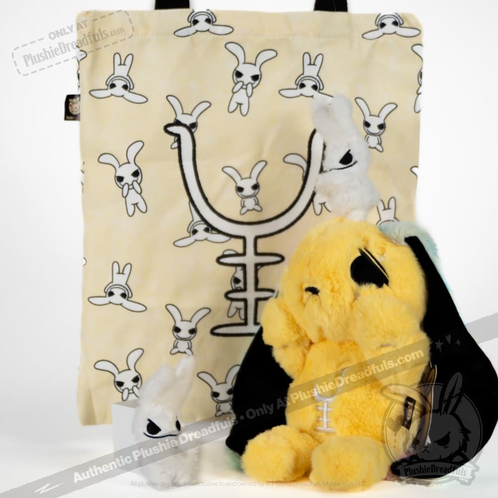 Plushie Dreadfuls Anxiety Rabbit Stuffed Animal - Yellow Limited Edition Soft Plush Toy for Stress Relief & Comfort | Perfect for Anxiety Support, Therapy, and Cuddling