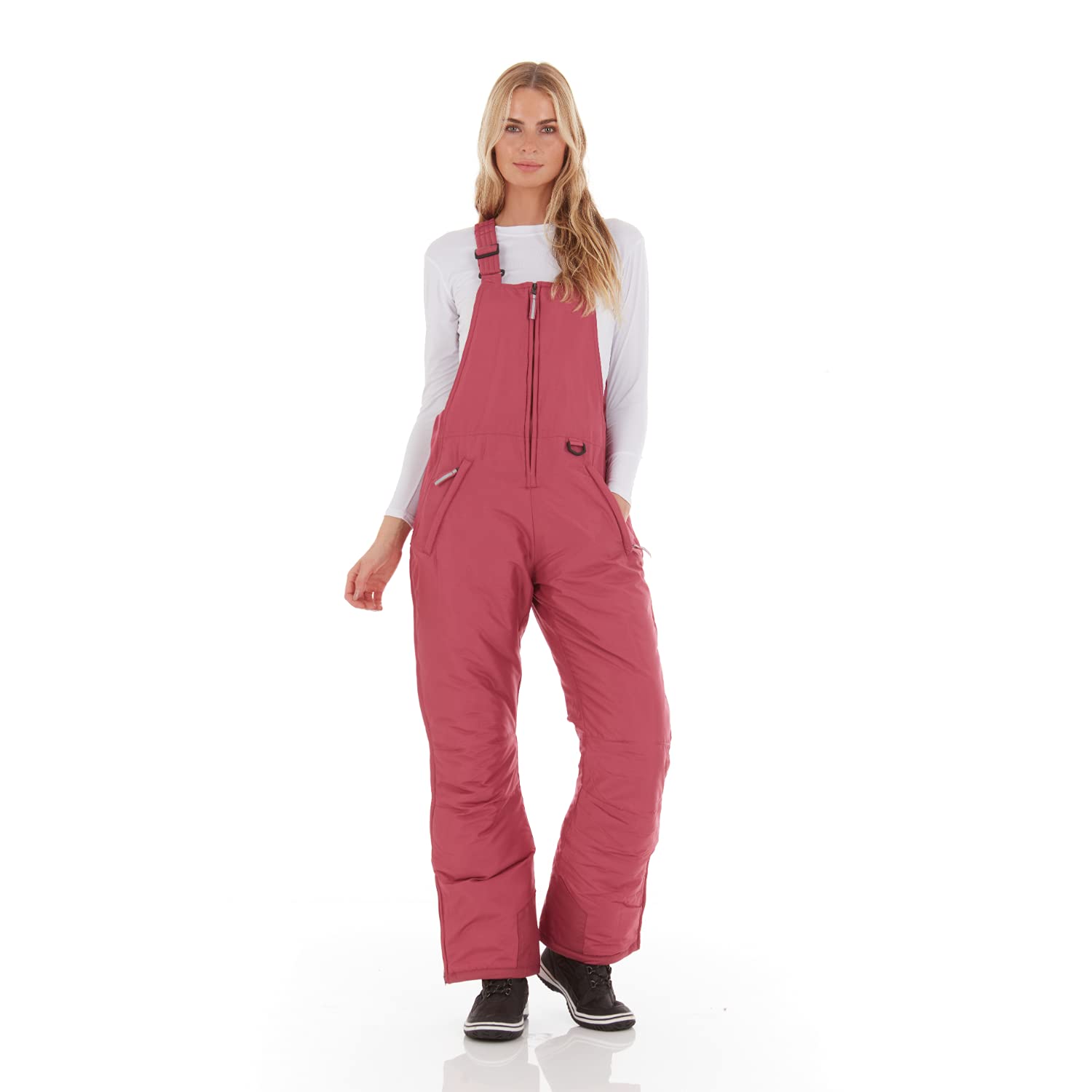 Arctic Quest Women's Insulated Waterproof Snow Bibs - Water Resistant Ski Pants for Snowboarding & Winter Sports - Warm Thermal Overalls for Cold Weather Adventures