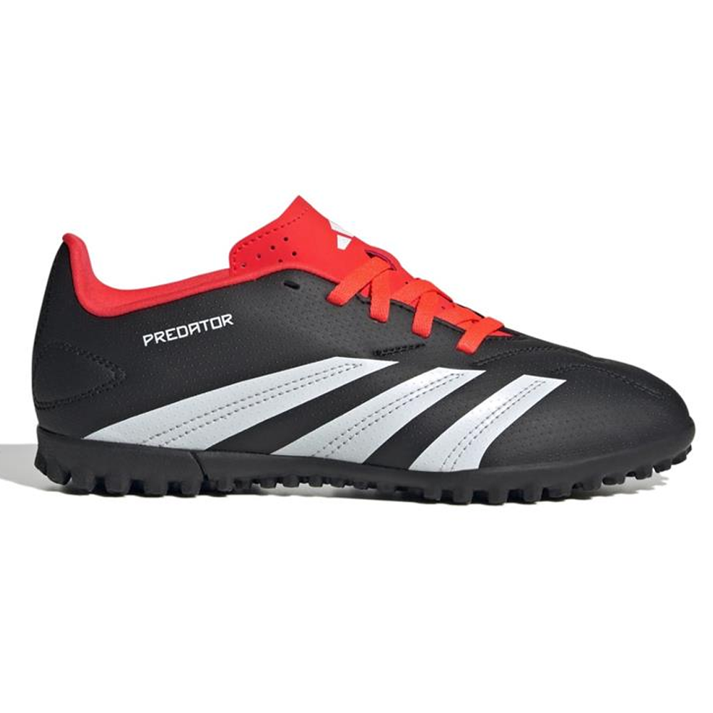 Adidas Jr. Predator Club Turf Soccer Shoes for Kids - Core Black/White - Youth Soccer Cleats for Artificial Grass - Perfect for Training & Matches