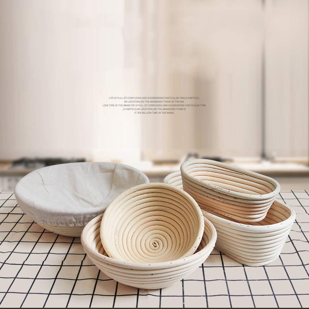7.1 Inch Round Banneton Proofing Basket - 100% Natural Rattan Brotform for Sourdough Bread Baking | Perfect for Home Bakers & Artisan Bread Making | Dough Rising & Shaping Tool for Professional Results