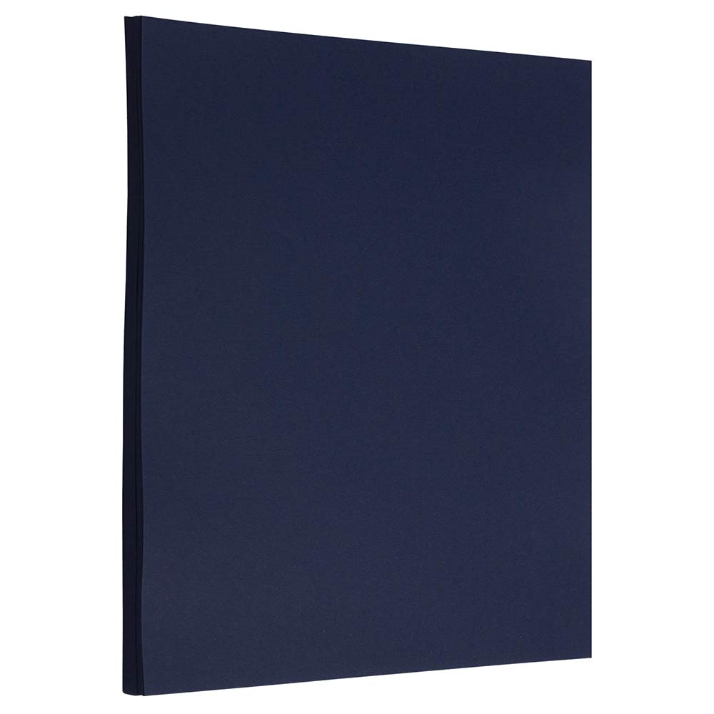 JAM PAPER Matte 28lb Premium Cardstock Paper - 105 GSM - 8.5 x 11 Inches - Navy Blue - 50 Sheets per Pack - Ideal for Scrapbooking, Invitations, Business Cards & DIY Crafts