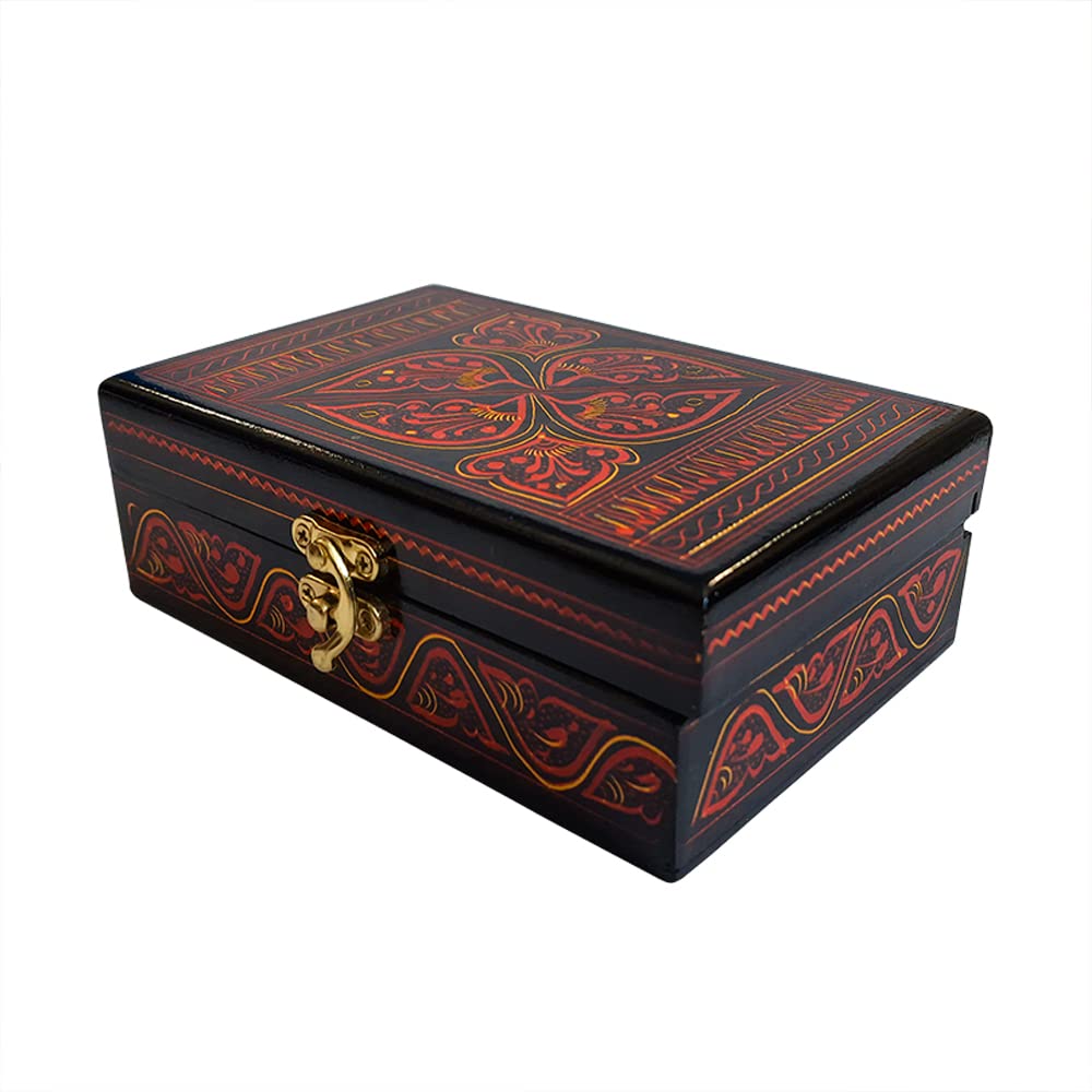 Zulin Fancy Wooden Jewelry Box - Multi-Design Decorative Storage Organizer for Rings, Necklaces & Earrings - Perfect for Bedroom Vanity, Gift Giving & Travel