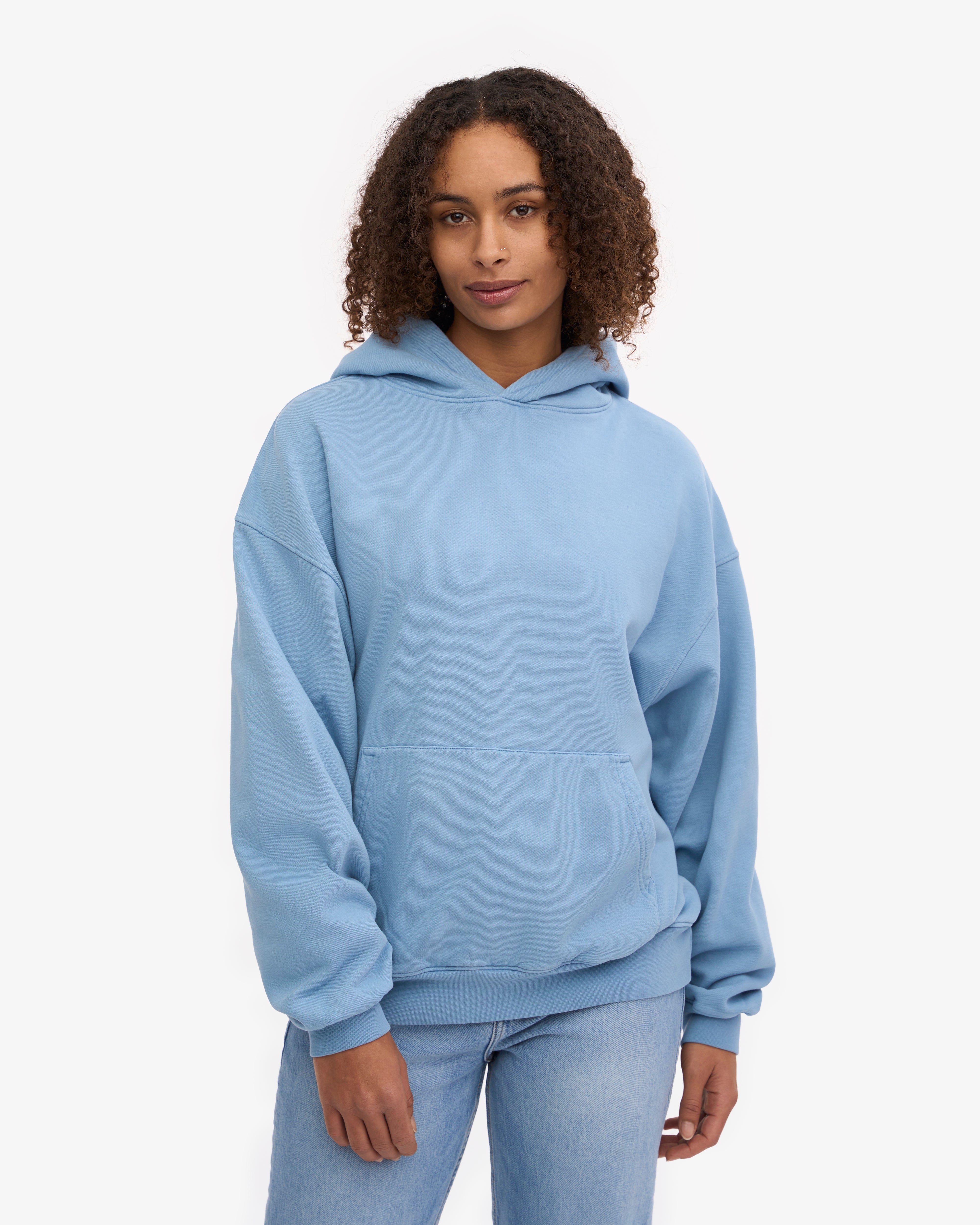 Organic Oversized Hoodie - Seaside Blue - Cozy & Comfortable Pullover for Men & Women - Perfect for Casual Wear, Lounging & Outdoor Activities