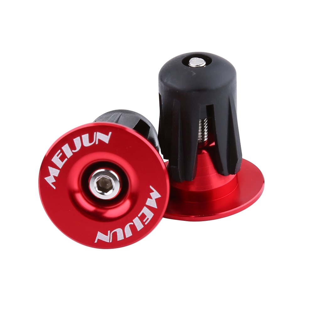 Tbest 2-Pack Colorful Aluminum Bike Handlebar End Plugs - Durable MTB/Road Bicycle Bar Grips & End Caps Accessories for Mountain & Commuter Bikes (Perfect for Cycling Safety & Customization)