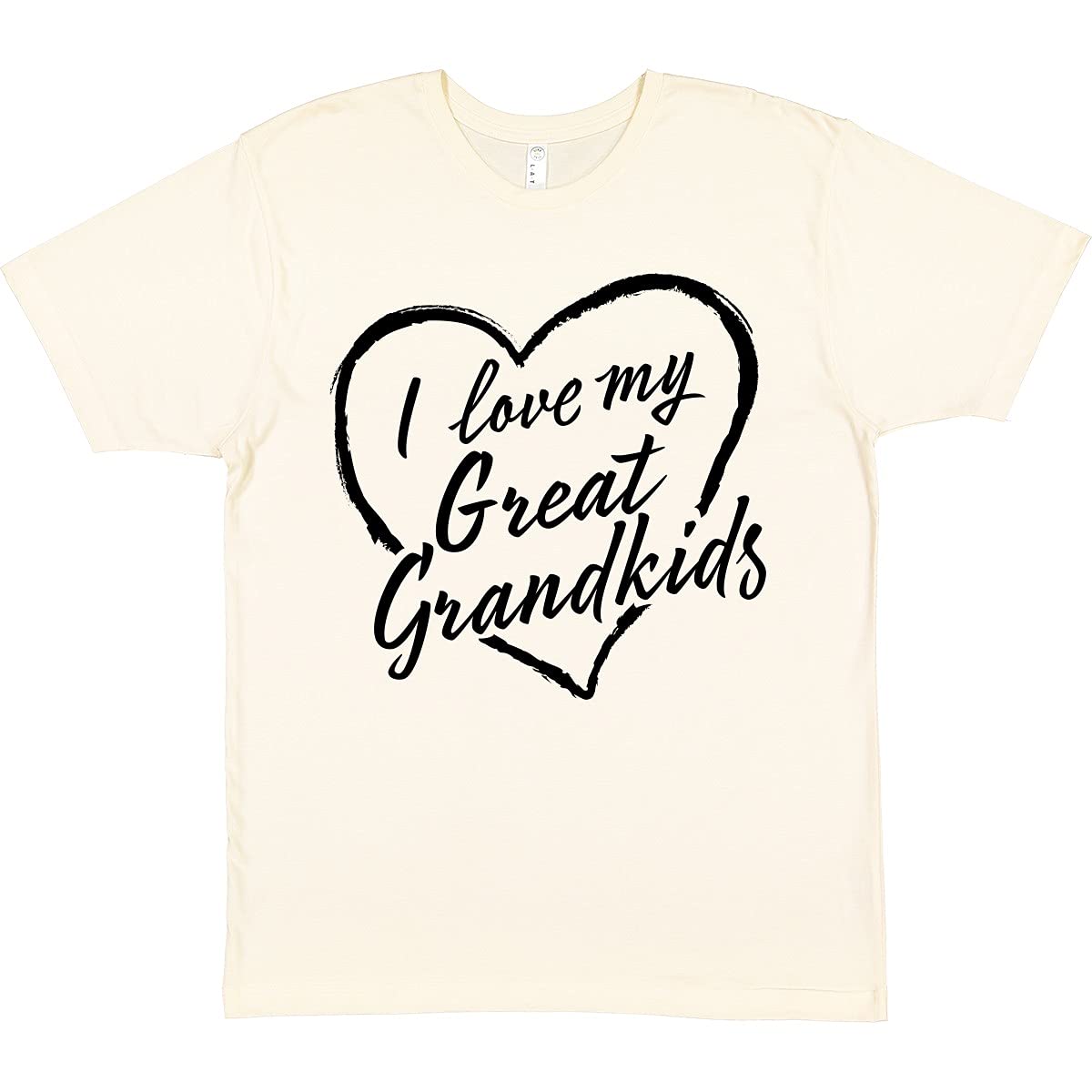 I Love My Great Grand Kids in Black Chalk Heart T-Shirt - Fun Family Graphic Tee for Grandparents Day & Family Reunions