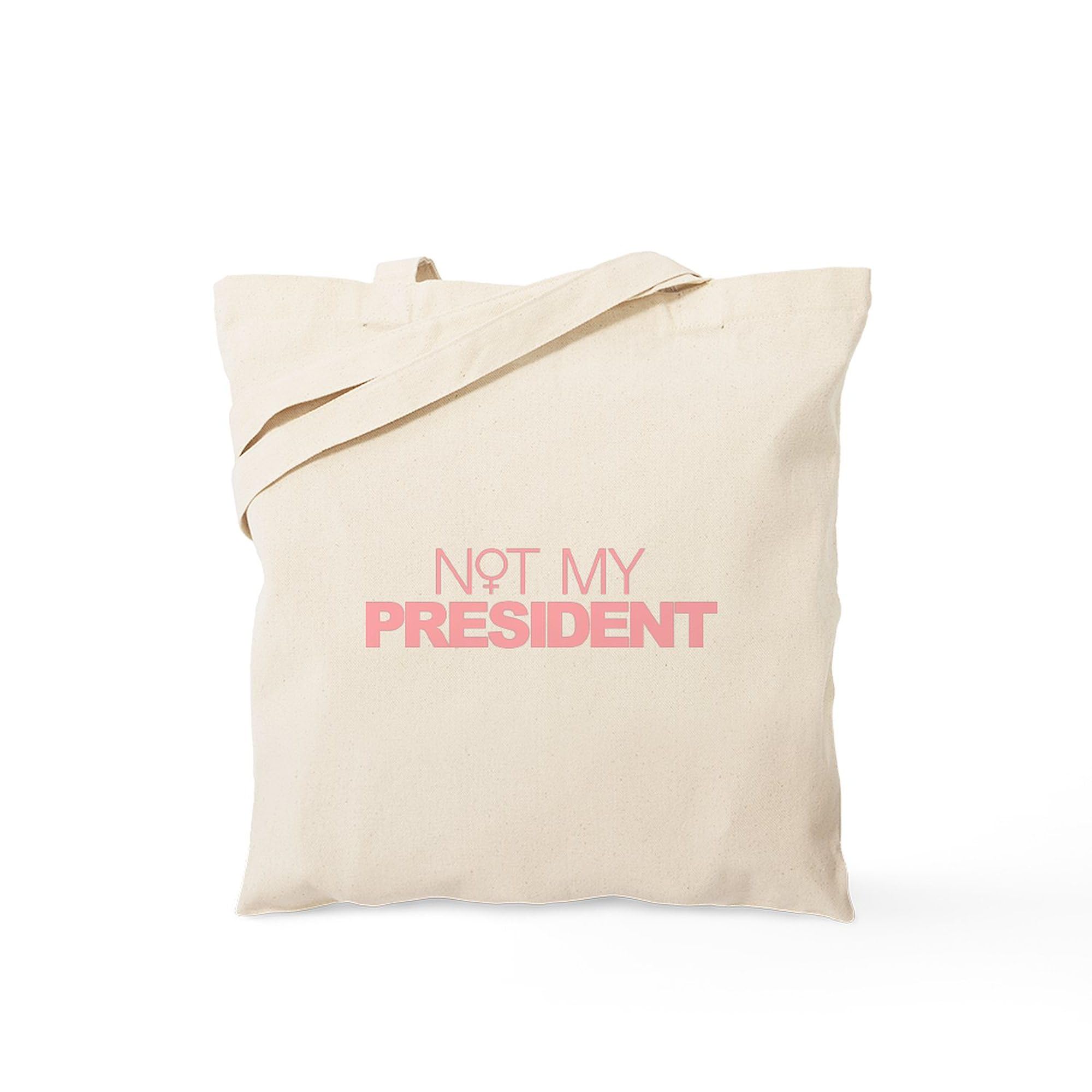 Not My President Women's Tote Bag - Natural Canvas Reusable Shopping Bag for Groceries, Beach & Protest Rallies | CafePress