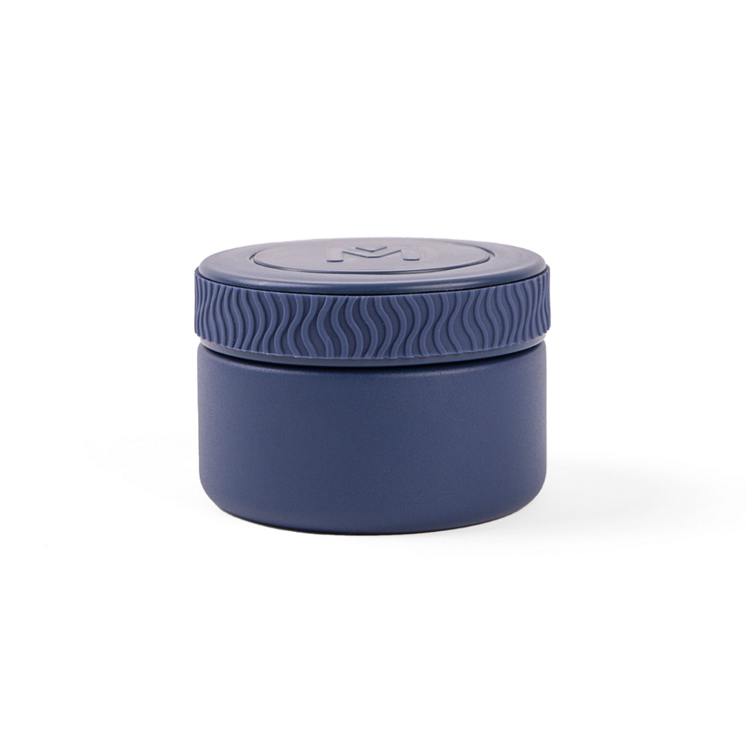 MontiiCo Insulated Stainless Steel Food Jar MINI - Navy Blue - Leak Proof & Temperature Retention for 12 Hours - Perfect for Kids Lunch, Office Meals, Picnics & Outdoor Adventures