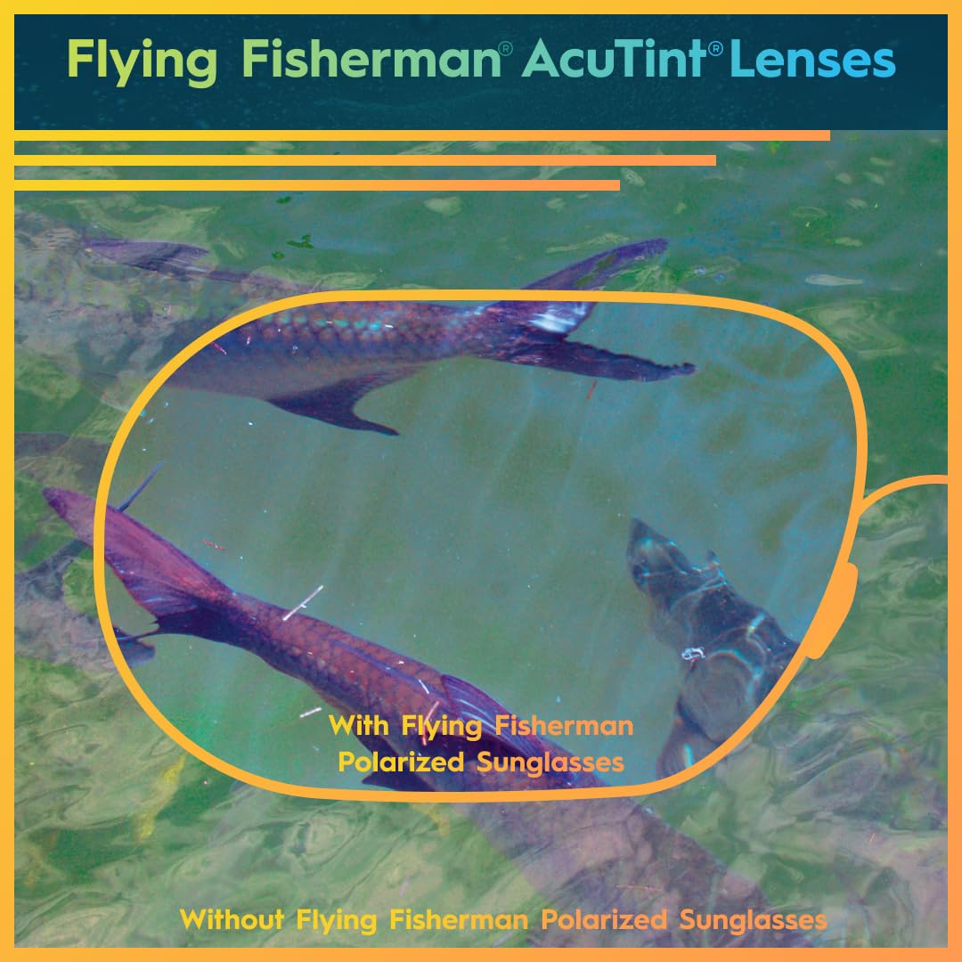 Flying Fisherman 7879BSB Polarized Sunglasses for Fishing & Outdoor Activities - UV Protection, Anti-Glare Streamer Lenses for Men & Women