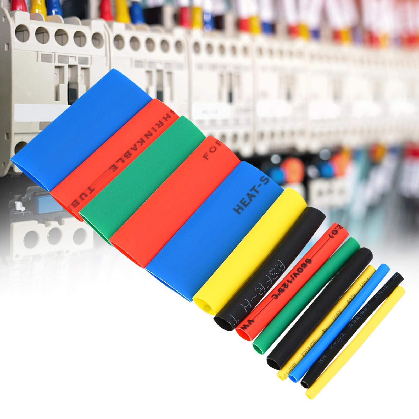 EVTSCAN 530pcs Heat Shrink Tubing Kit - Polyolefin Insulated Shrinkable Sleeves for Wire & Cable Protection (Assorted Sizes 2:1 Ratio) - Perfect for Electrical Repairs, DIY Projects, and Automotive Wiring