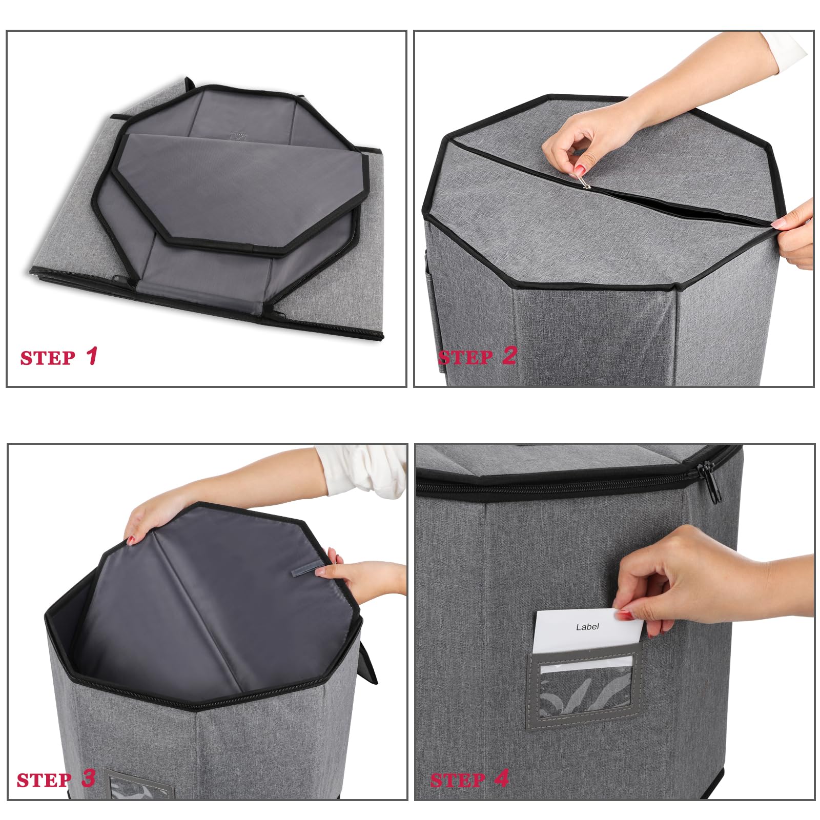 Wig Storage Box & Travel Case - Foldable Wig Organizer for Men & Women | Yarn & Cosmetic Cabinet Storage Bag | Perfect for Travel, Home & Salon Use