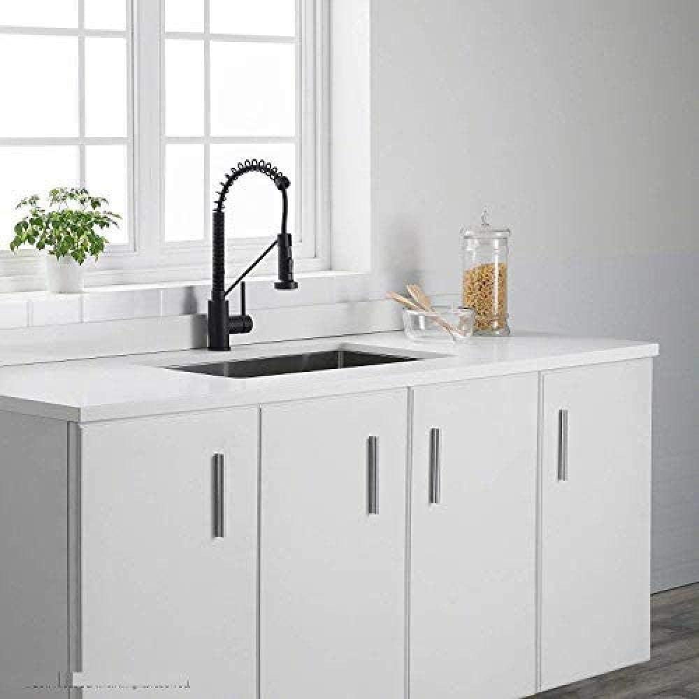 360° Rotatable Pull-Out Shower Kitchen Tap - Black for Modern Sinks
