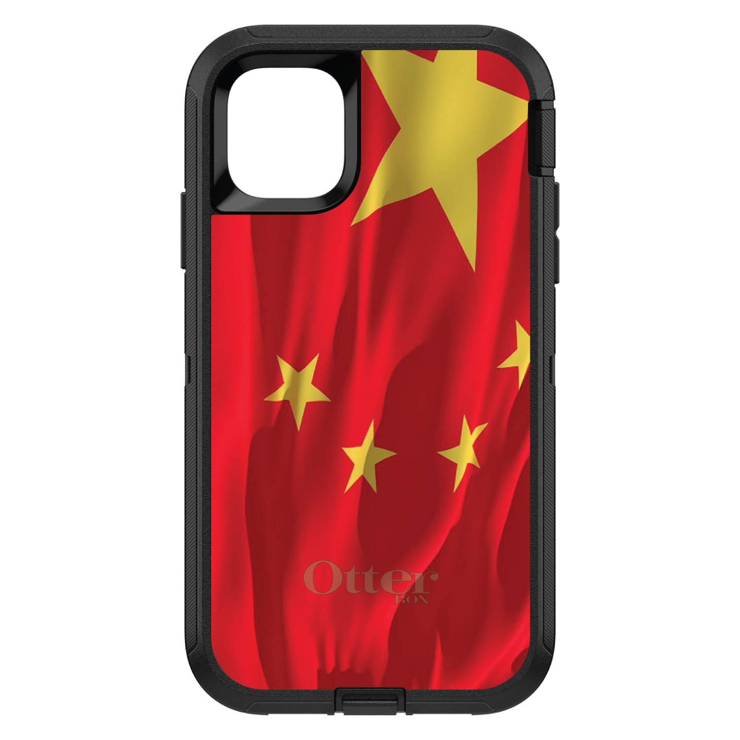 DistinctInk iPhone 12/12 Pro Case (6.1 Inch) - Durable Protective Cover with Chinese Flag Design - Replacement for OtterBox Defender - Perfect for Travel, Work & Everyday Use