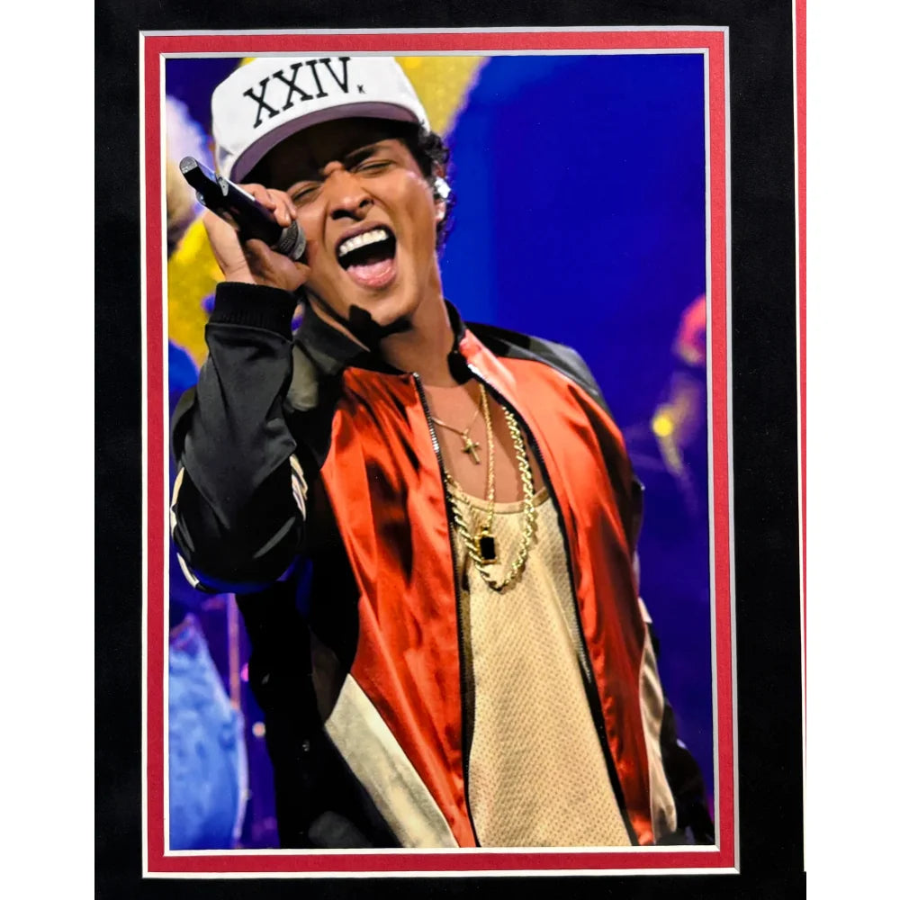 Bruno Mars Autographed 24K Magic Vinyl Record Album with JSA COA - Framed Collectible Music Memorabilia for Home Decor & Music Lovers Gift