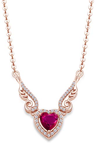 rose-gold-plated-silver : Ruby
