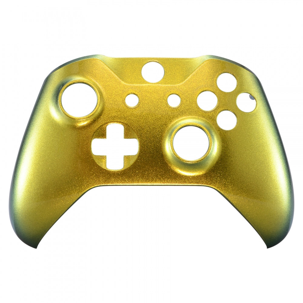 eXtremeRate Gold & Green Chameleon Replacement Faceplate for Xbox One X/S Controller - Custom Shell Cover with Premium Finish | Perfect for Gaming, Streaming & Controller Customization